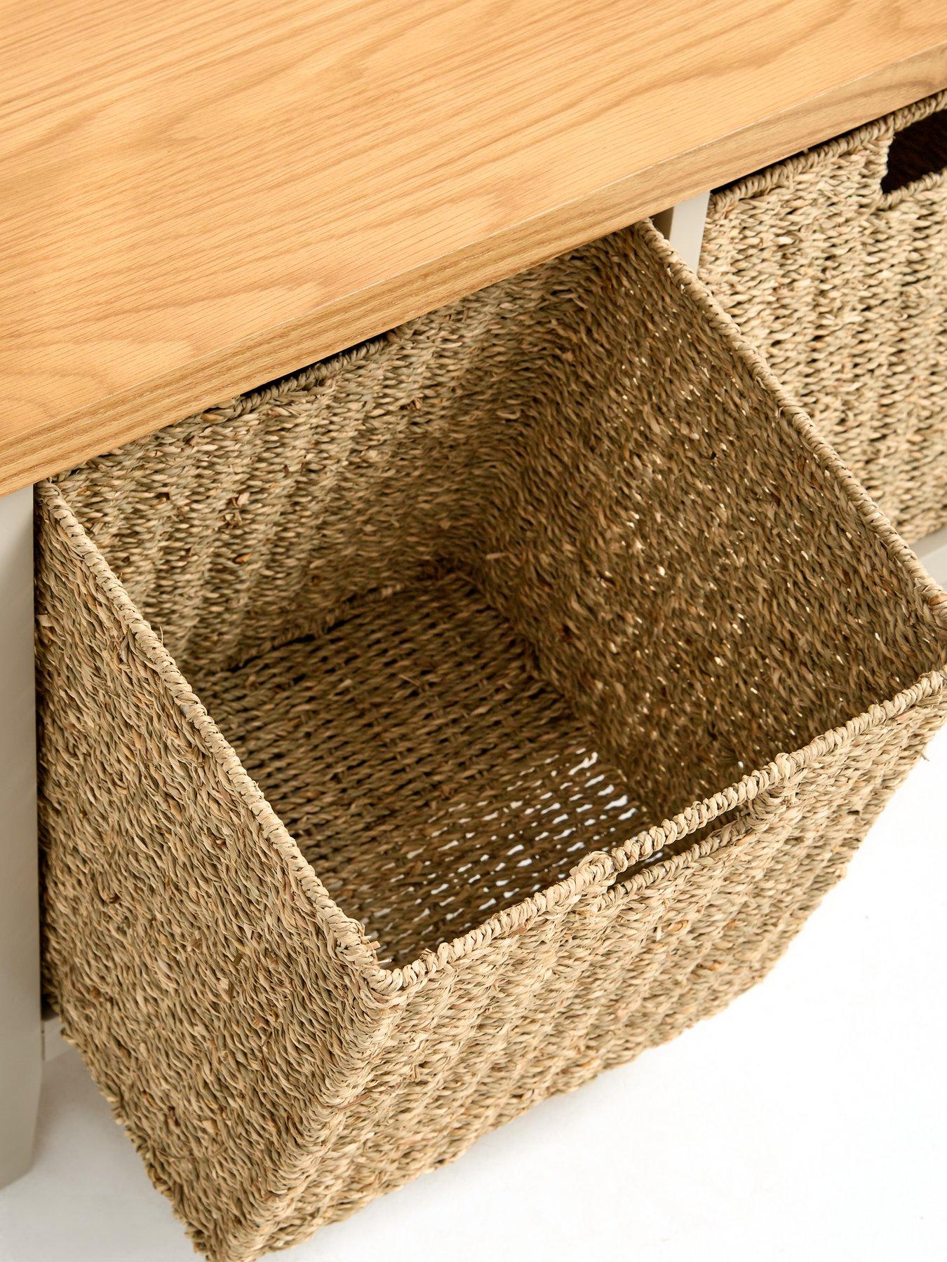  image of very-home-malone-hall-bench-with-2-basketsnbsp--contains-solid-wood