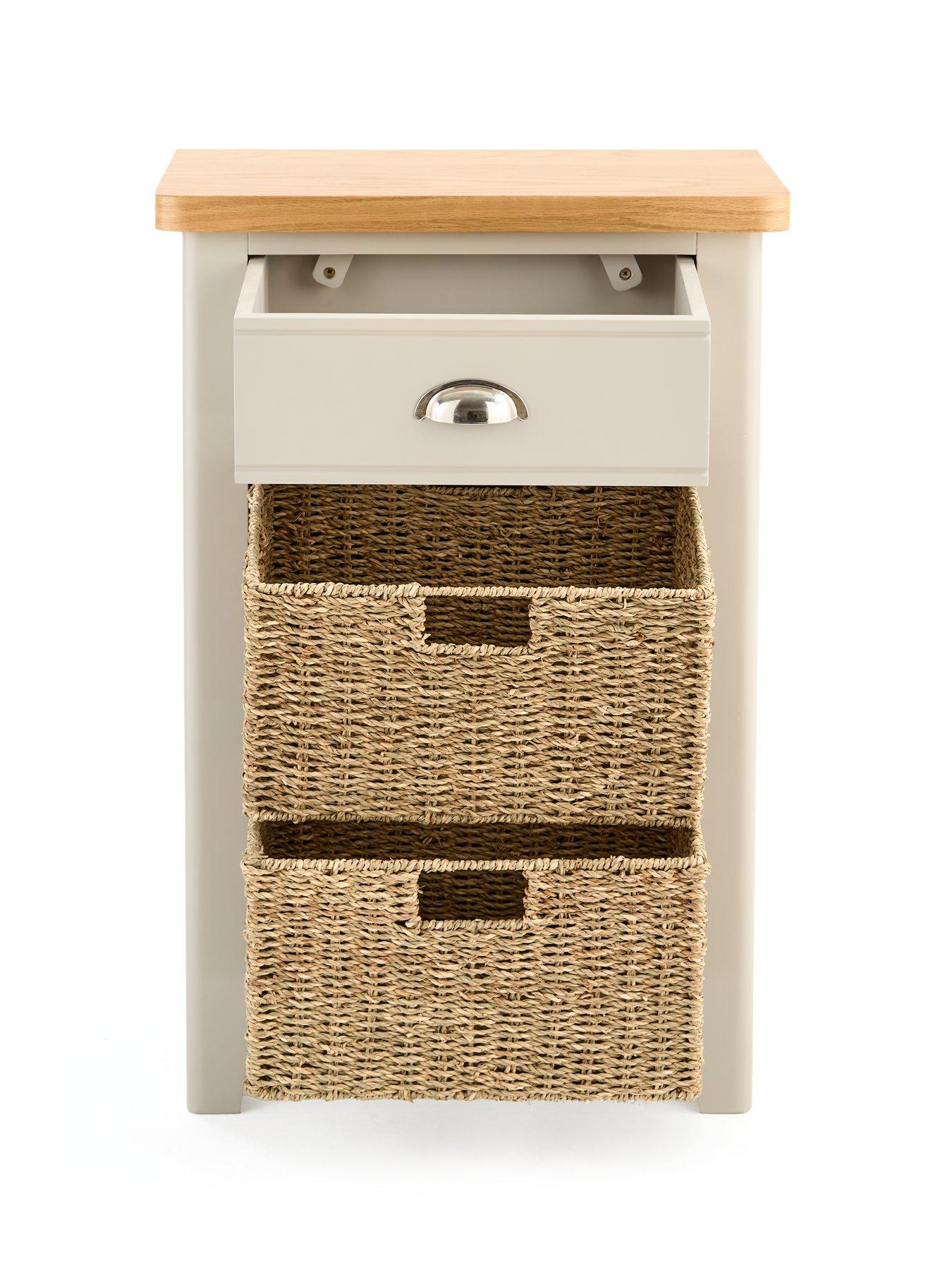 Image 4 of 7 of Very Home Malone Ready Assembled&nbsp;1 Drawer, 2 Basket Sideboard&nbsp;- contains Solid Wood