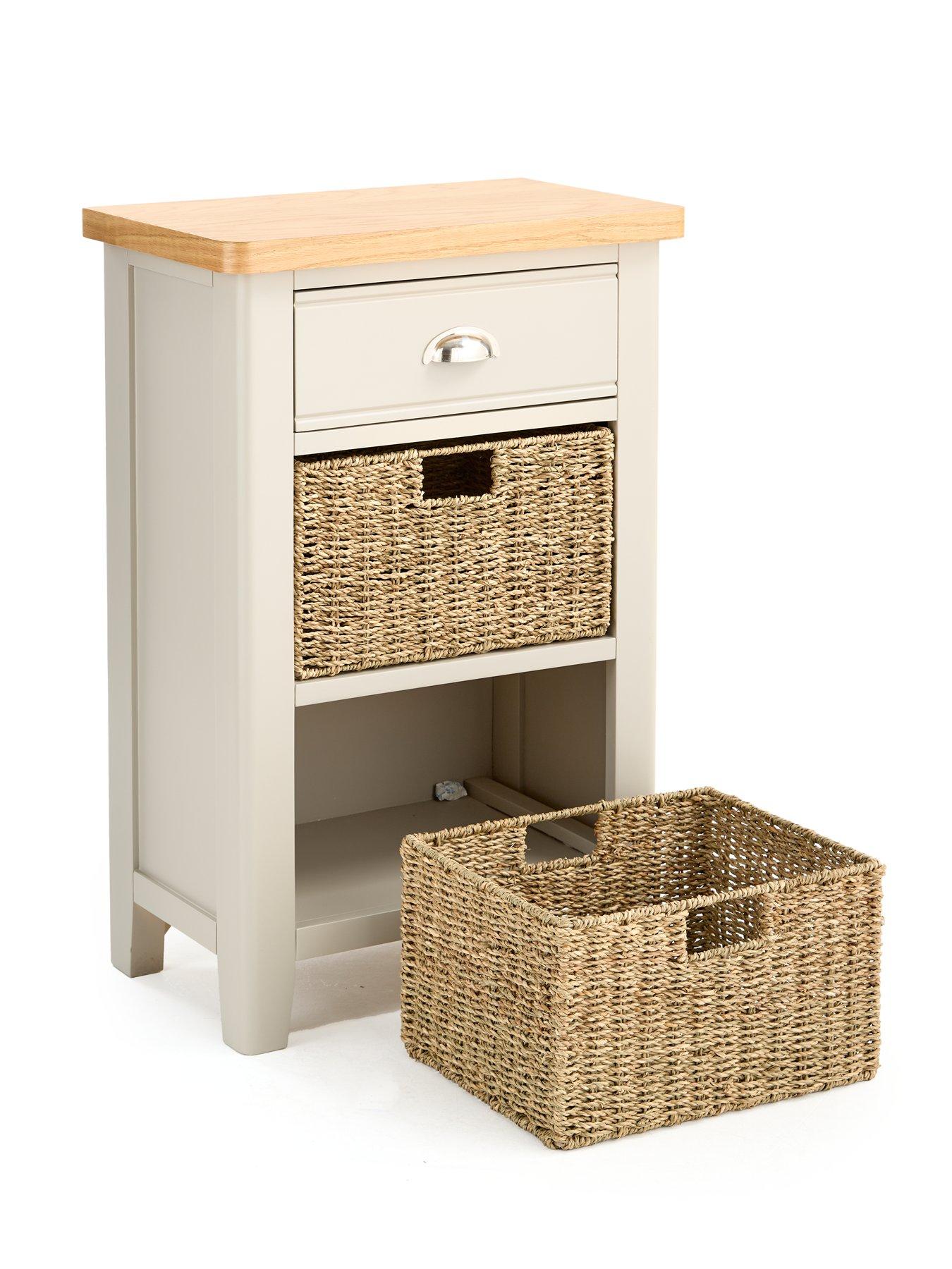 Image 7 of 7 of Very Home Malone Ready Assembled&nbsp;1 Drawer, 2 Basket Sideboard&nbsp;- contains Solid Wood
