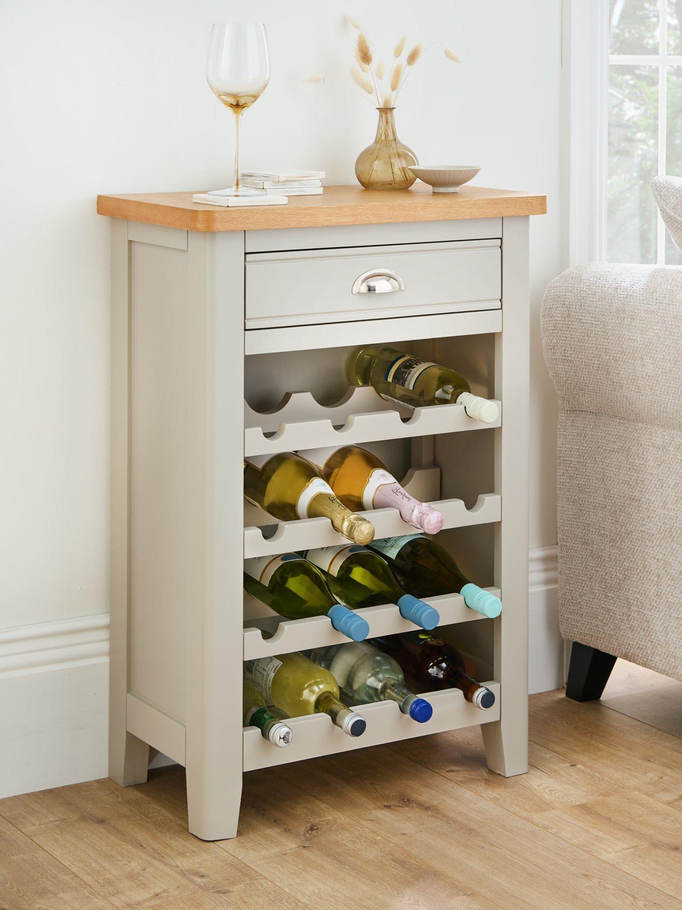 Very Home Malone Ready Assembled Wine Cabinet - contains Solid Wood