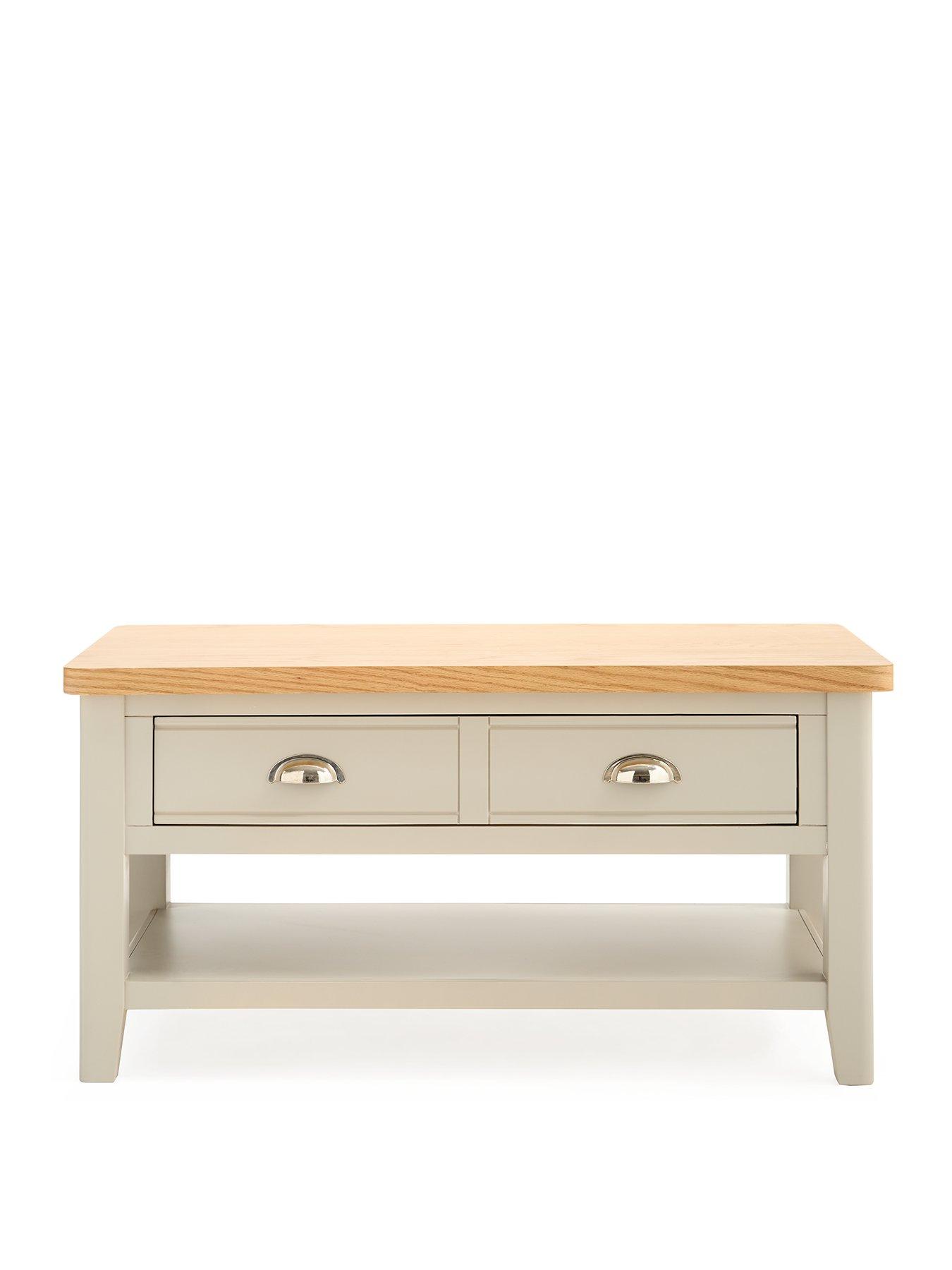 Image 2 of 7 of The Very Collection Malone Ready Assembled Large 1 Drawer&nbsp;Coffee Table&nbsp;-&nbsp;contains Solid Wood