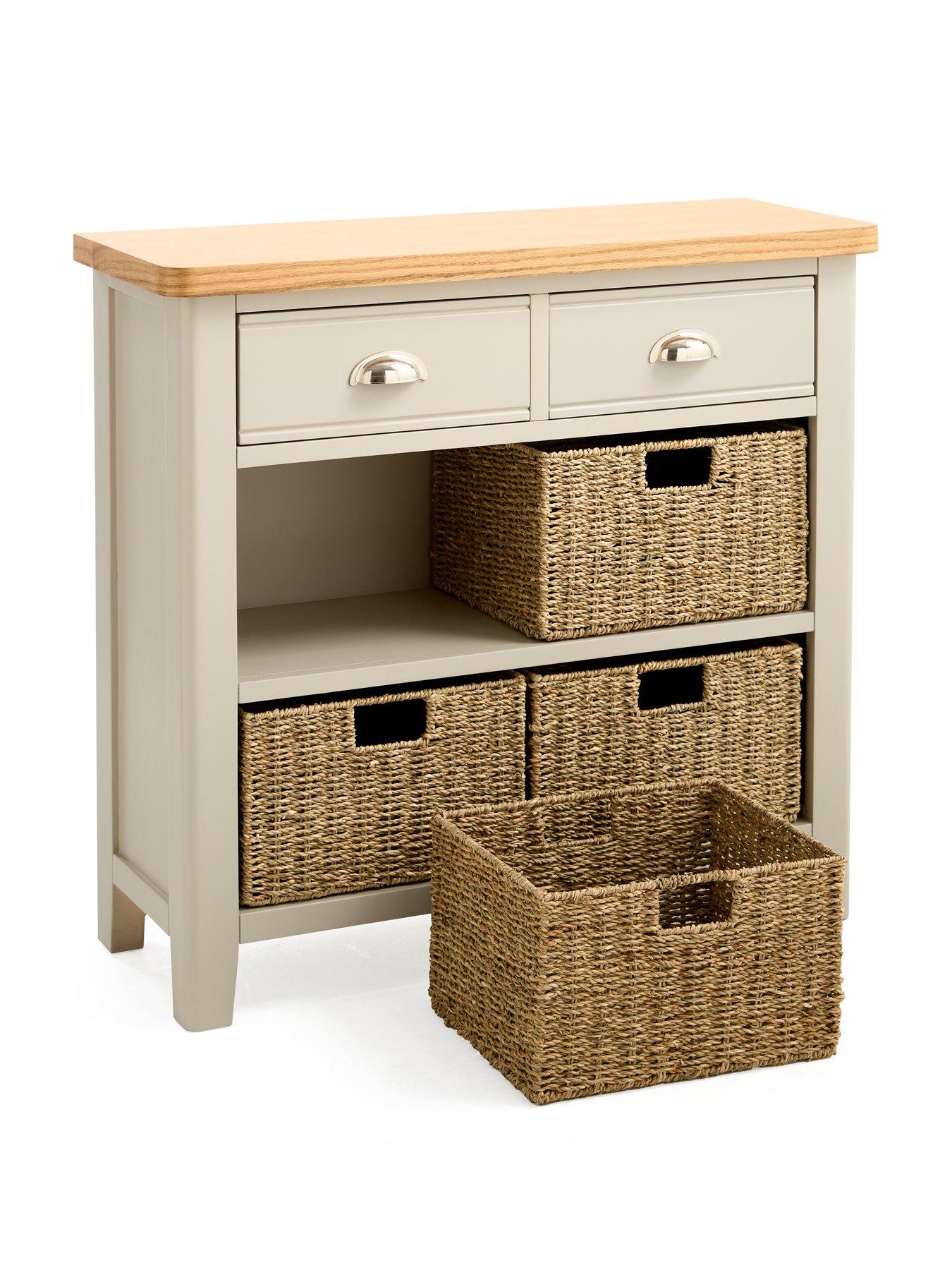 Image 7 of 7 of Very Home Malone Ready Assembled 2 Drawer, 4 Basket Sideboard&nbsp;&nbsp;- contains Solid Wood