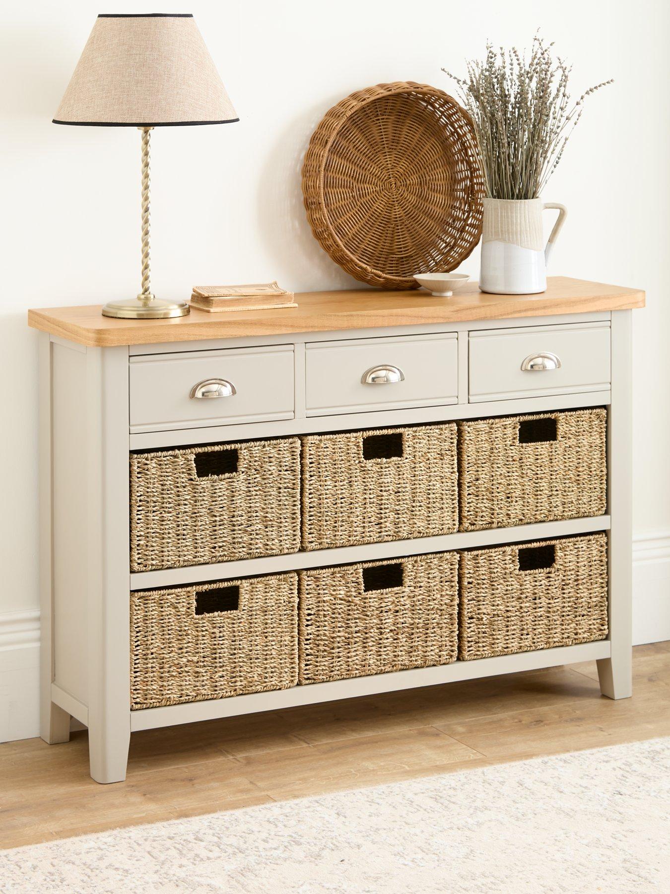  image of very-home-malone-3-drawer-6-basket-sideboard--nbspcontains-solid-wood