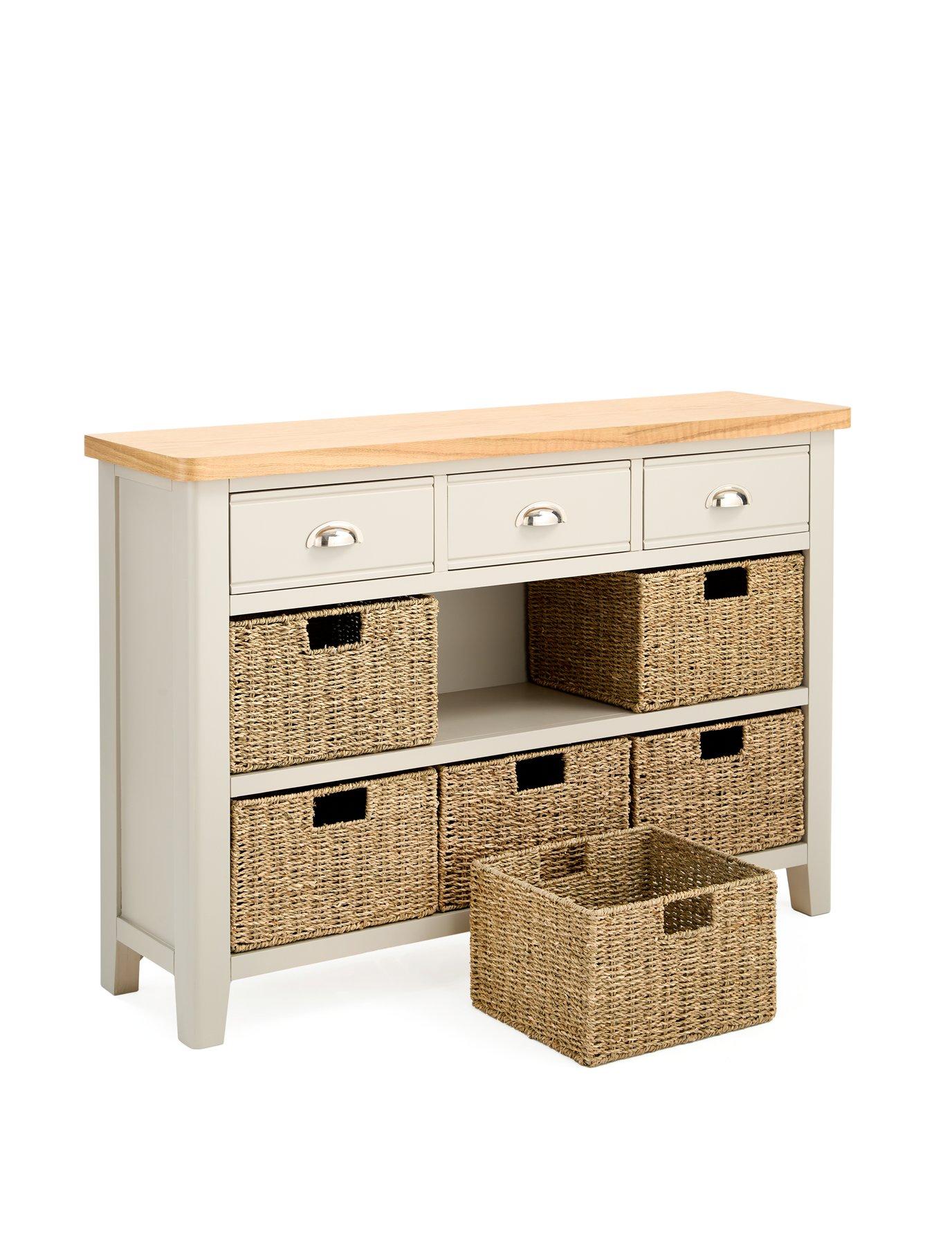 Image 7 of 7 of Very Home Malone 3 Drawer, 6 Basket Sideboard -&nbsp;contains Solid Wood