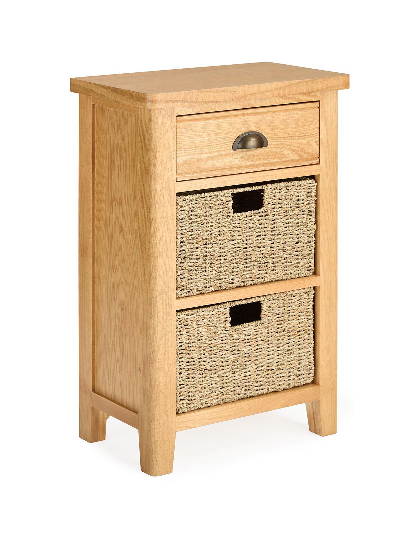  image of very-home-ashwin-ready-assembled-1-drawer-2-basket-sideboardnbsp--contains-solid-wood