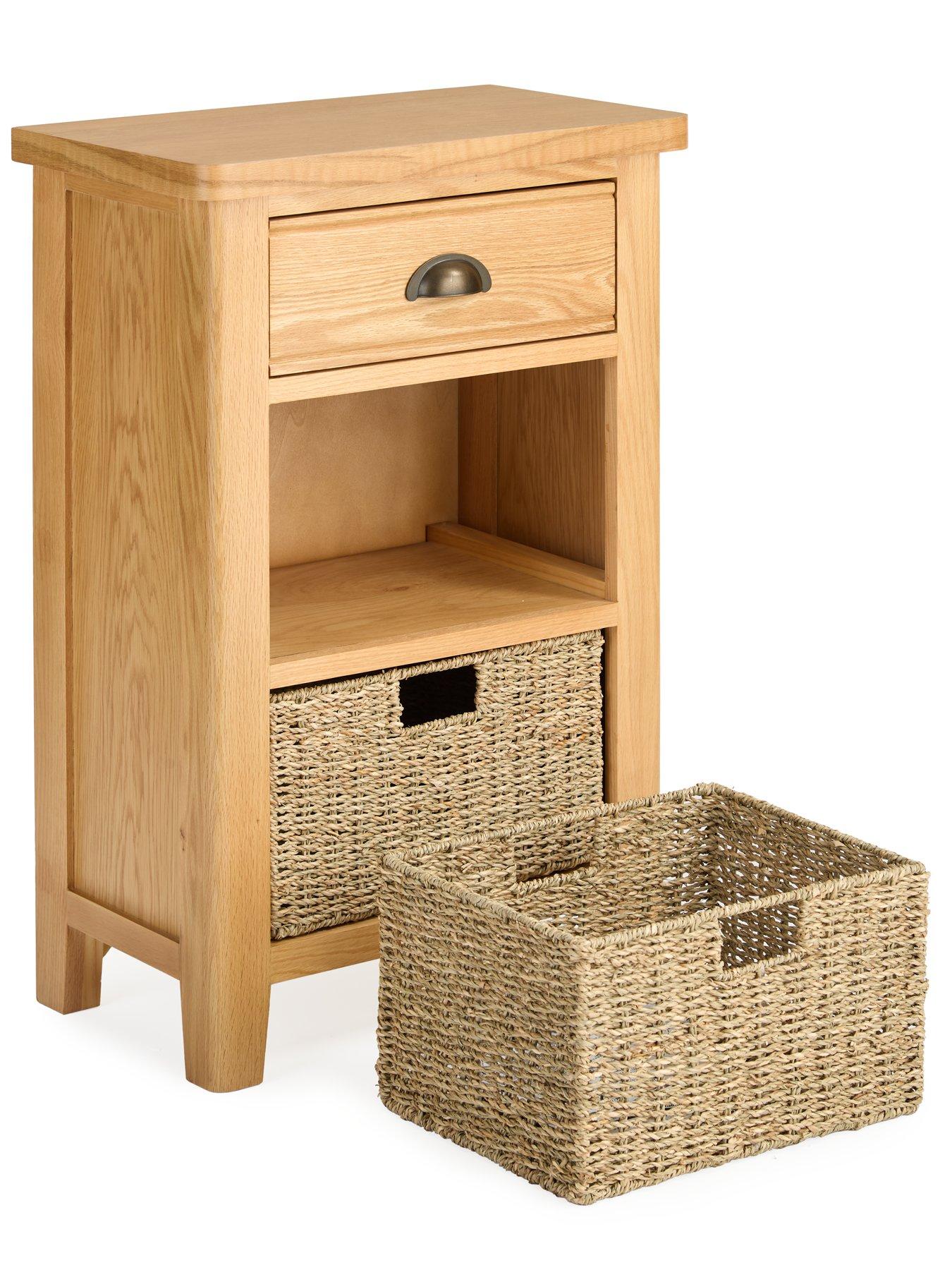 Image 7 of 7 of The Very Collection Ashwin Ready Assembled 1 Drawer, 2 Basket Sideboard&nbsp;- contains Solid Wood