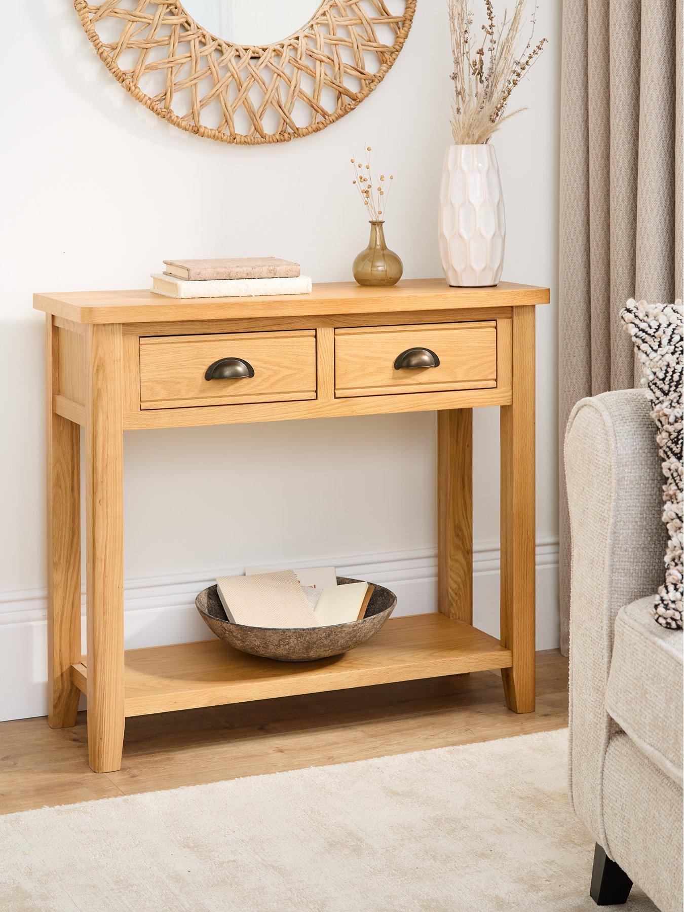 The Very Collection Ashwin 2 Drawer Console Table - contains Solid Wood