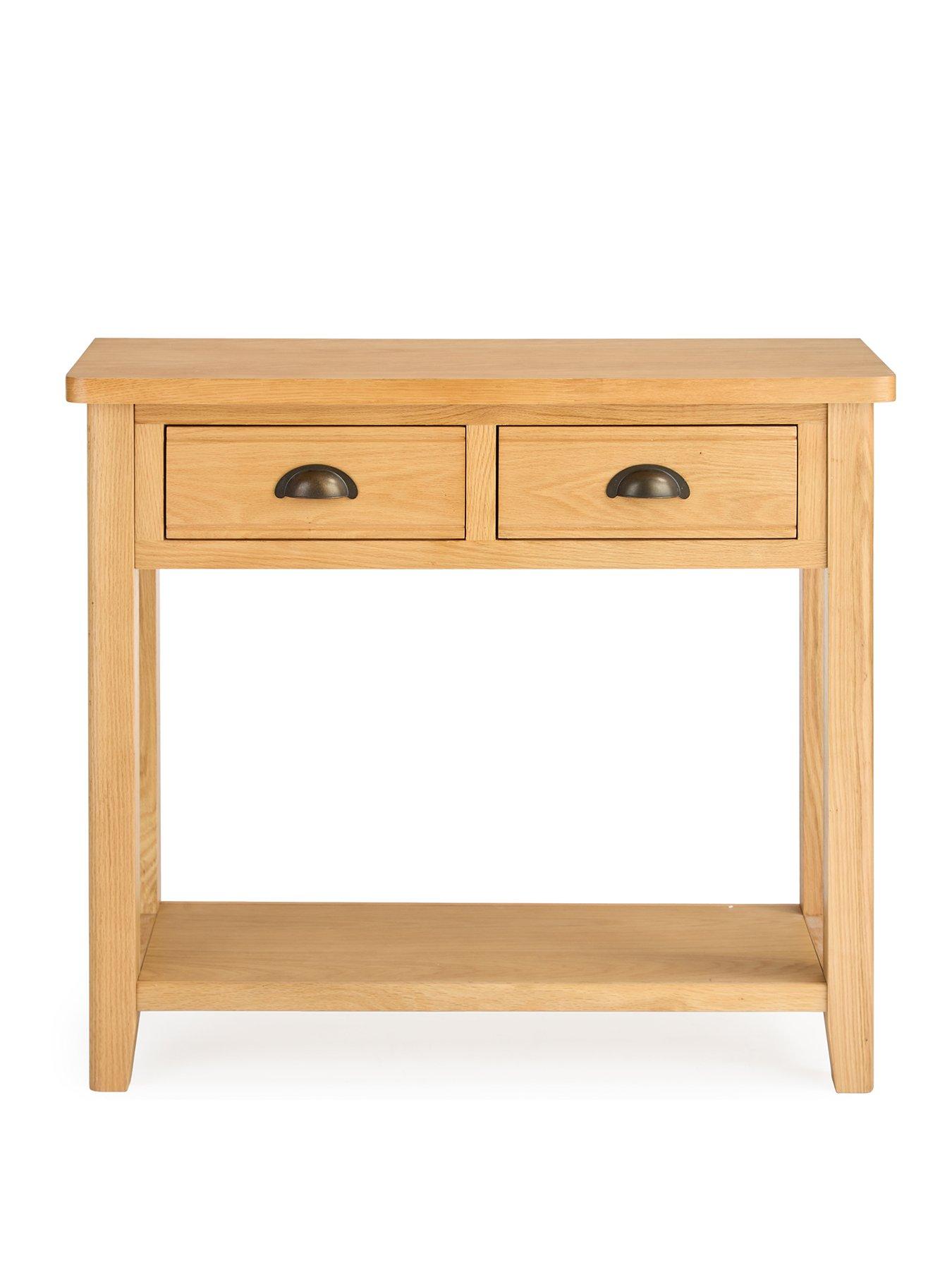 Image 2 of 7 of The Very Collection Ashwin&nbsp;2 Drawer&nbsp;Console Table&nbsp;- contains Solid Wood