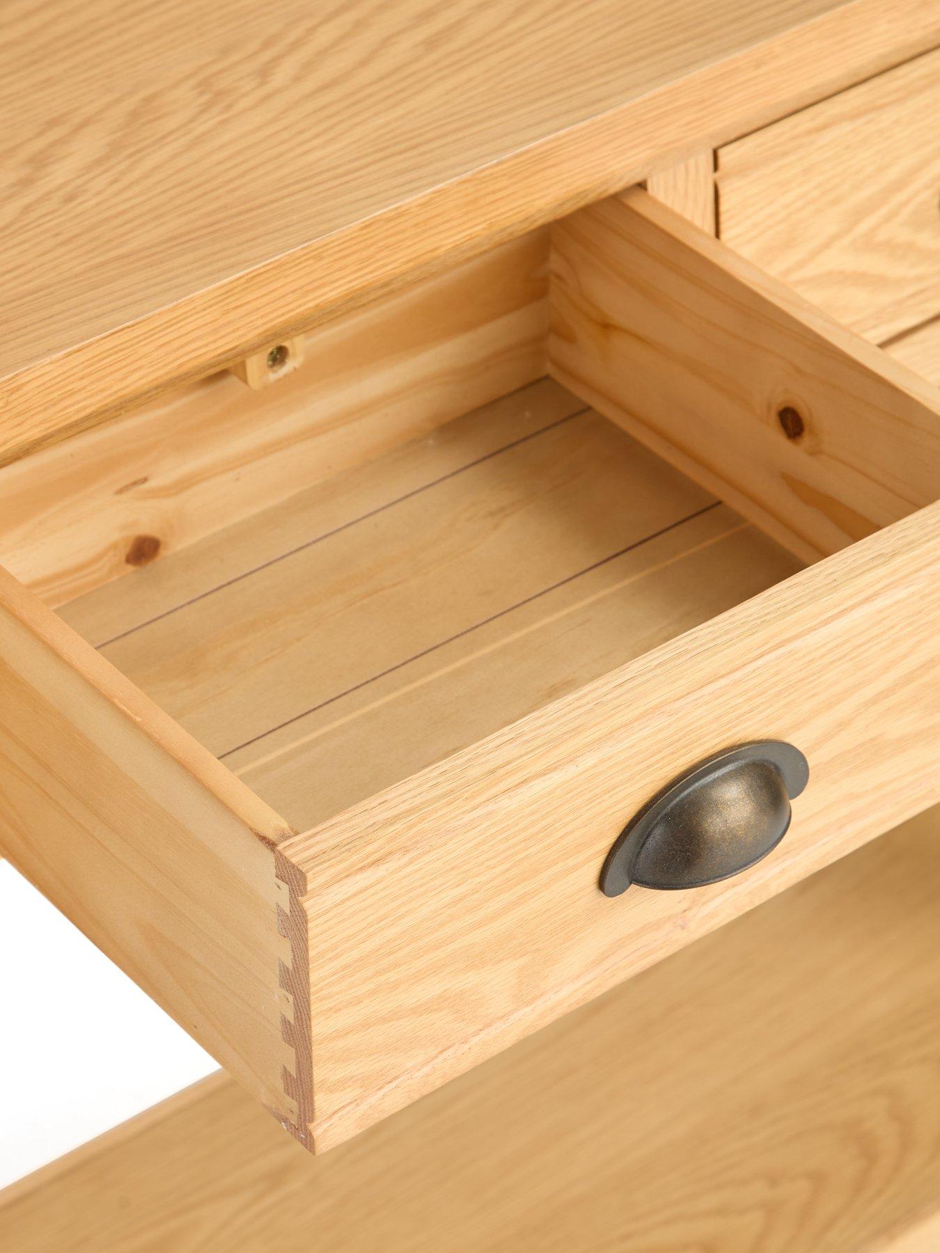 Image 6 of 7 of The Very Collection Ashwin&nbsp;2 Drawer&nbsp;Console Table&nbsp;- contains Solid Wood