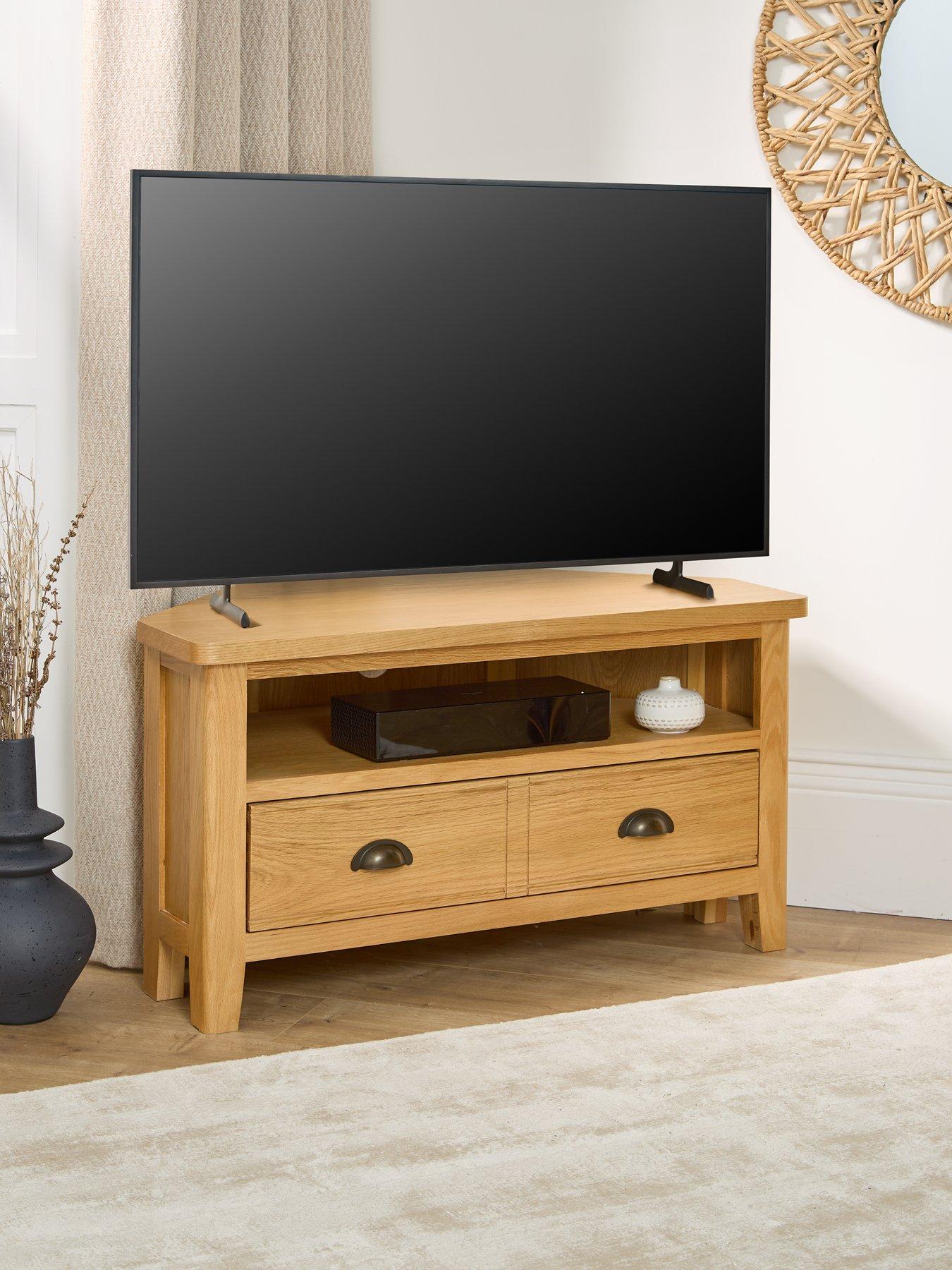 Very Home Ashwin Ready Assembled  Corner TV Unit - fits up to 42 inch TV - contains Solid Wood