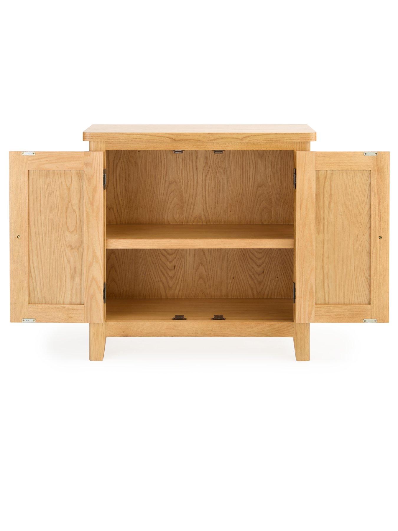 Image 4 of 7 of The Very Collection Ashwin Ready Assembled Small 2 Door&nbsp;Sideboard&nbsp;-&nbsp;contains Solid Wood