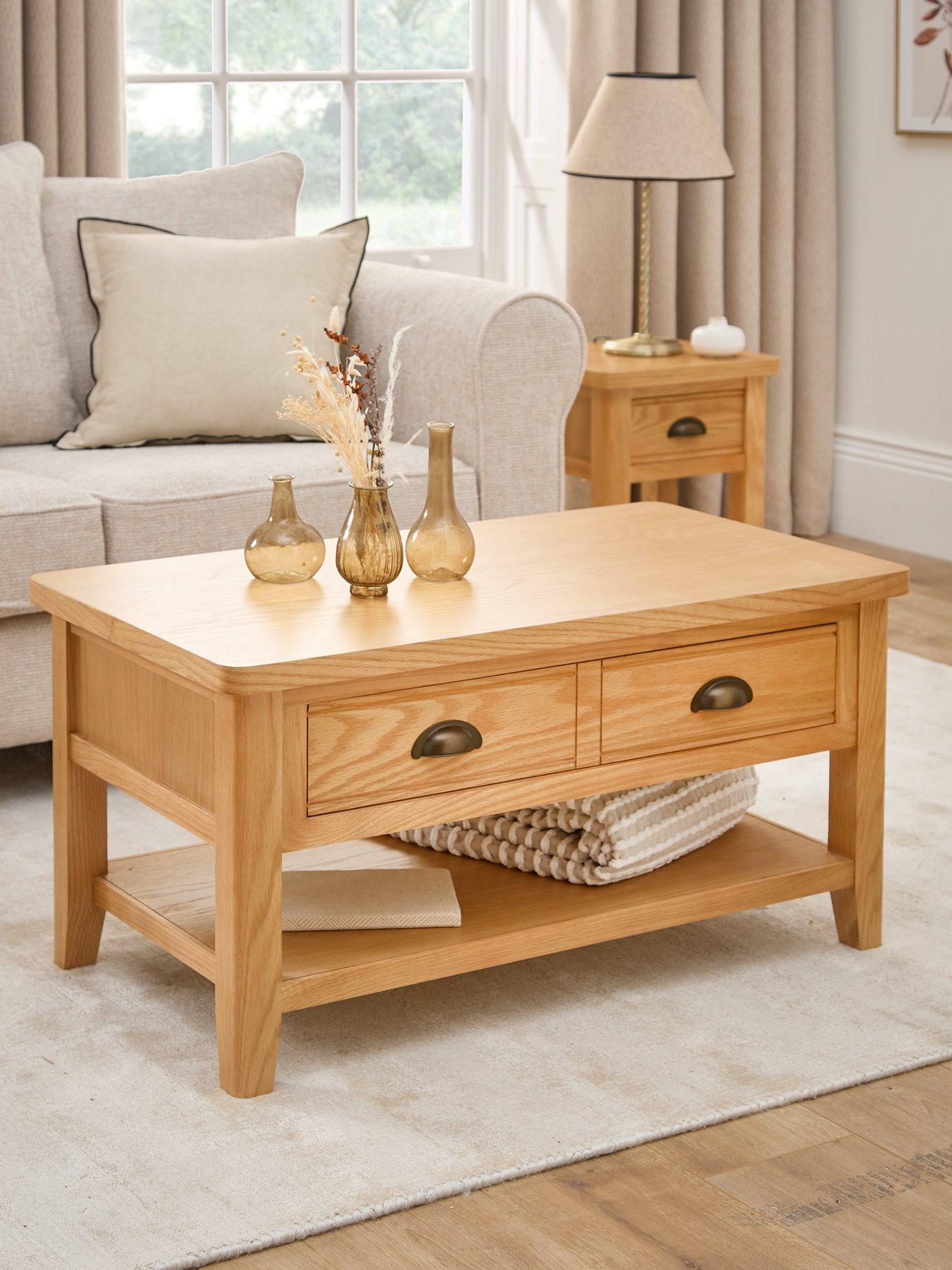 The Very Collection Ashwin Ready Assembled Large Coffee Table - contains Solid Wood