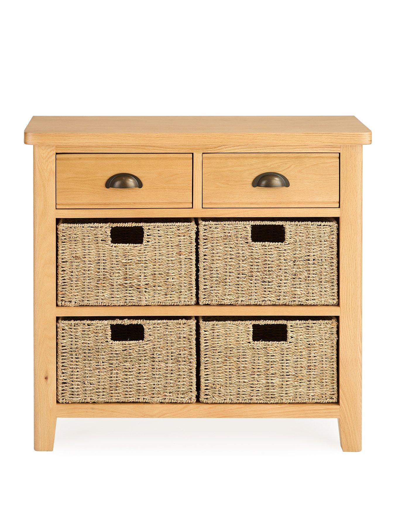  image of very-home-ashwin-ready-assemblednbsp2-drawer-4-basket-sideboardnbsp--contains-solid-wood