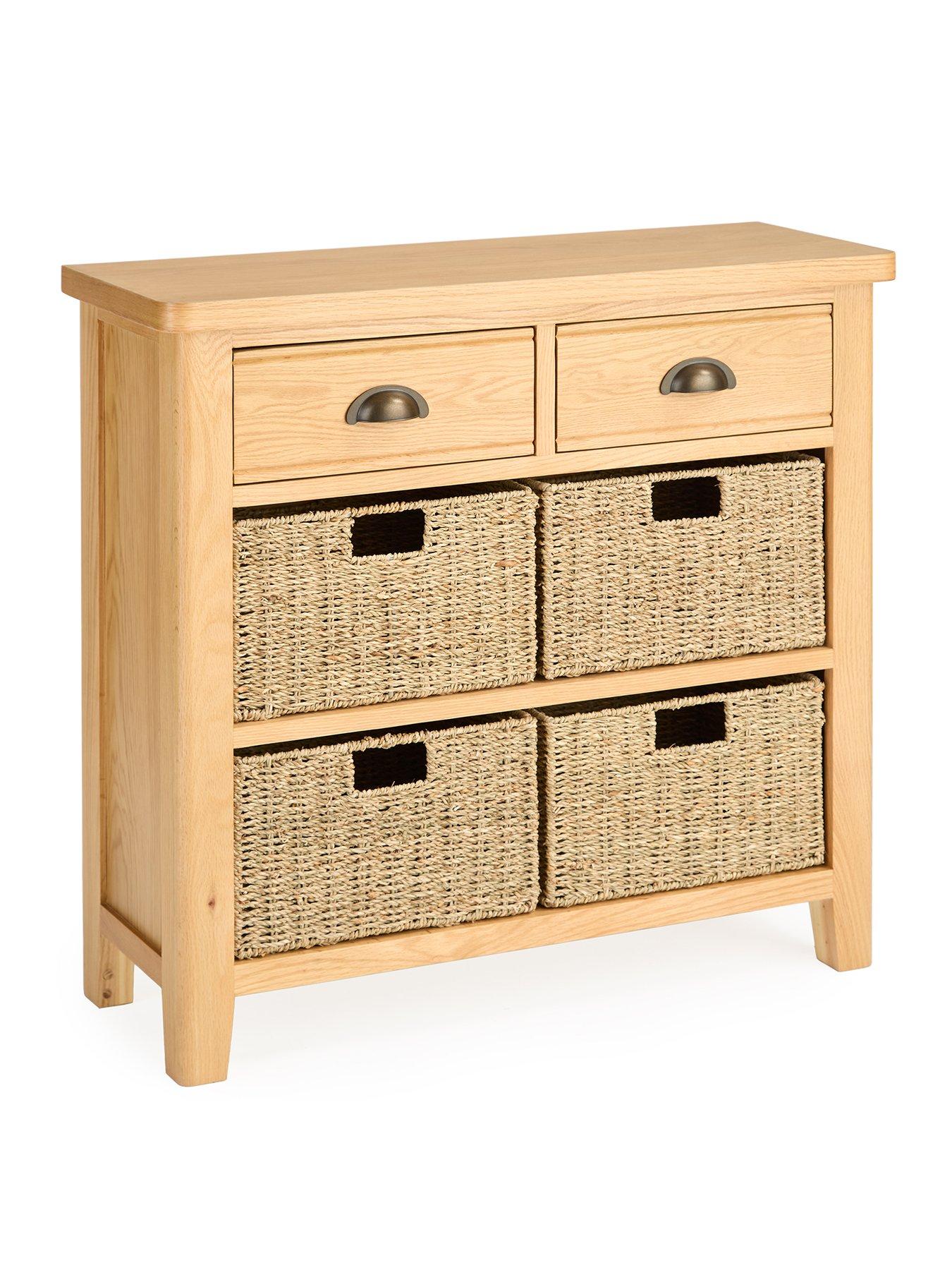  image of very-home-ashwin-ready-assemblednbsp2-drawer-4-basket-sideboardnbsp--contains-solid-wood