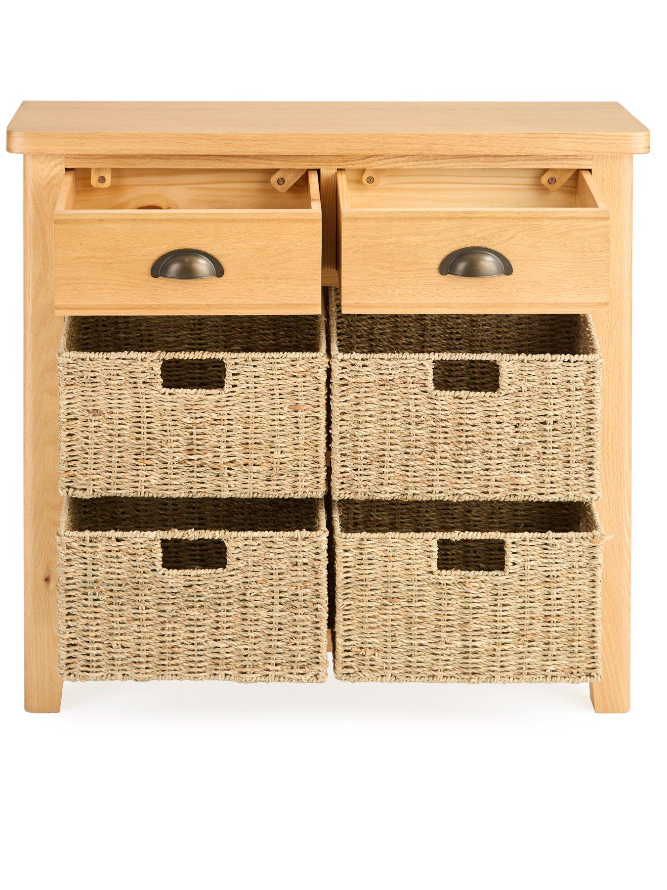  image of very-home-ashwin-ready-assemblednbsp2-drawer-4-basket-sideboardnbsp--contains-solid-wood