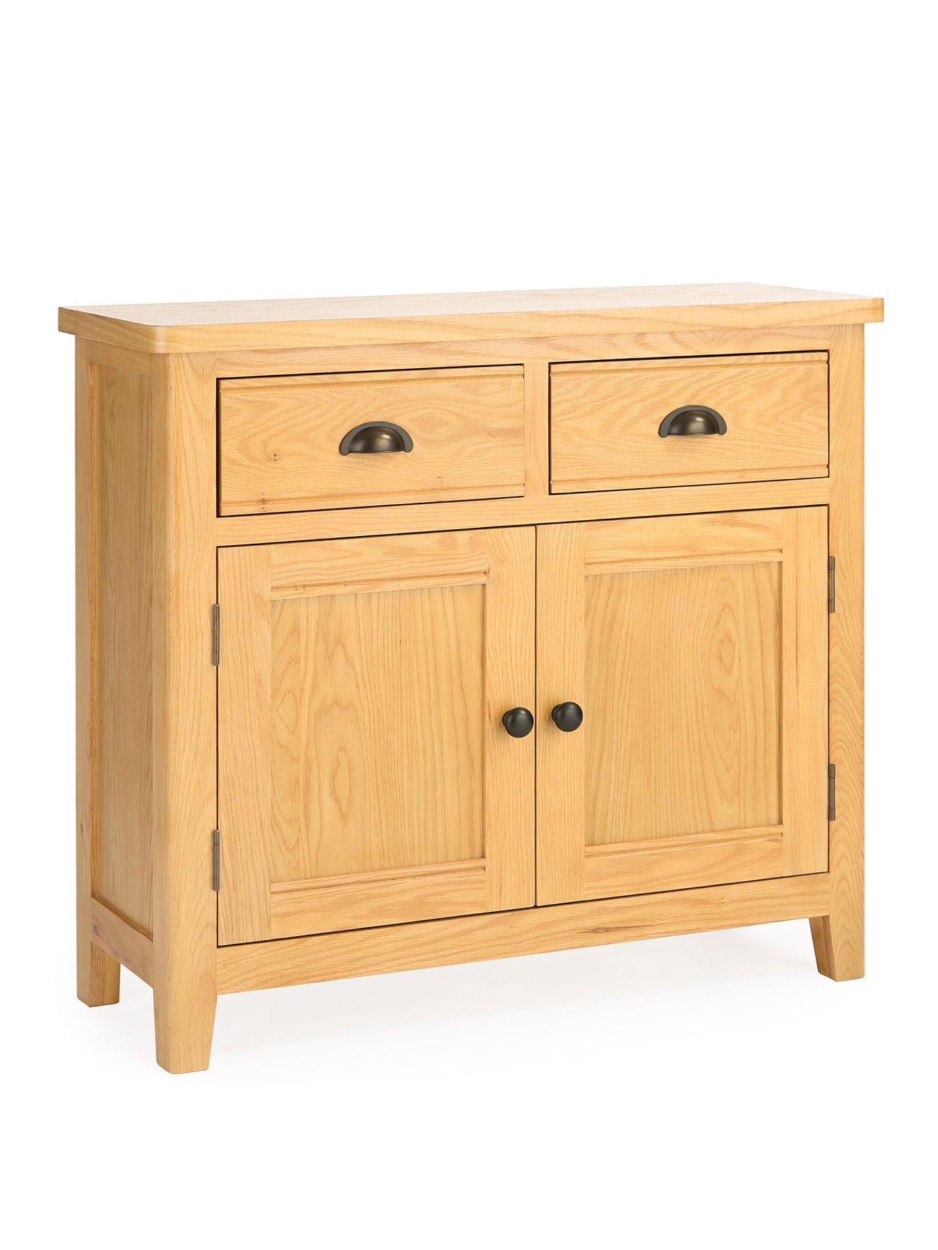  image of the-very-collection-ashwin-ready-assembled-2-door-2-drawer-medium-sideboardnbsp--contains-solid-wood