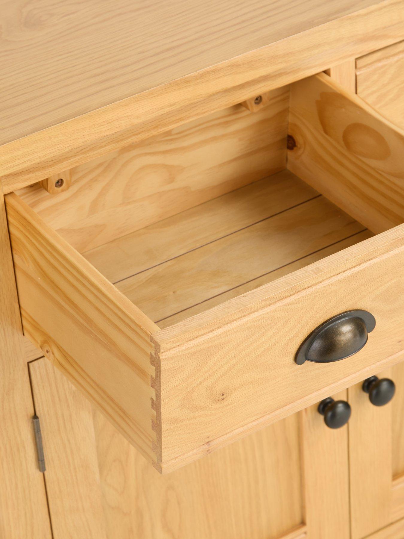 Image 7 of 7 of Very Home Ashwin Ready Assembled 2 Door, 2 Drawer Medium Sideboard&nbsp;- contains Solid Wood