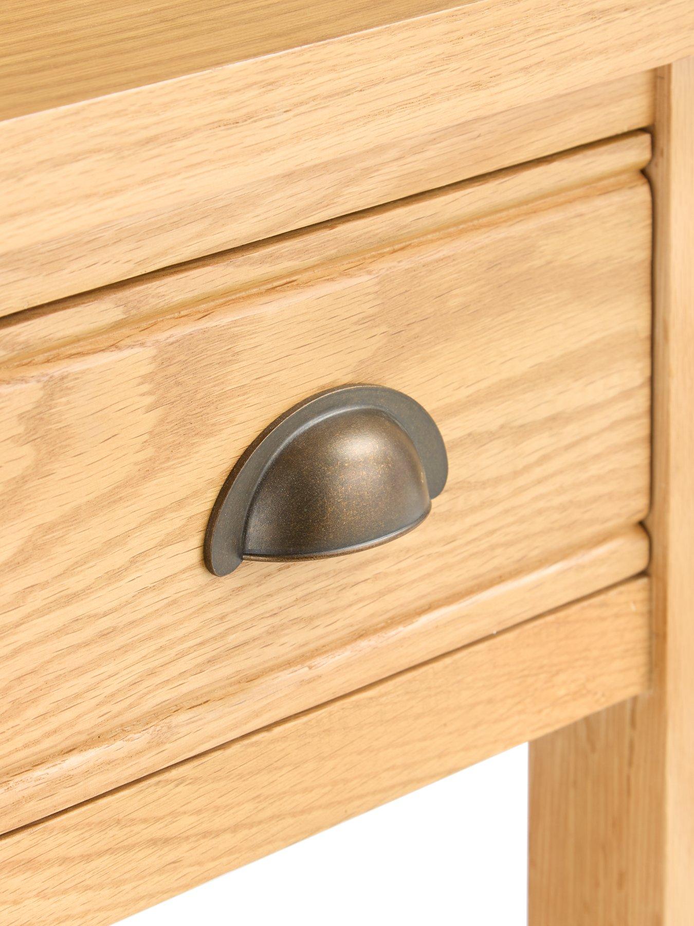 Image 6 of 7 of Very Home Ashwin Ready Assembled 1 Drawer Lamp Table&nbsp;- contains Solid Wood