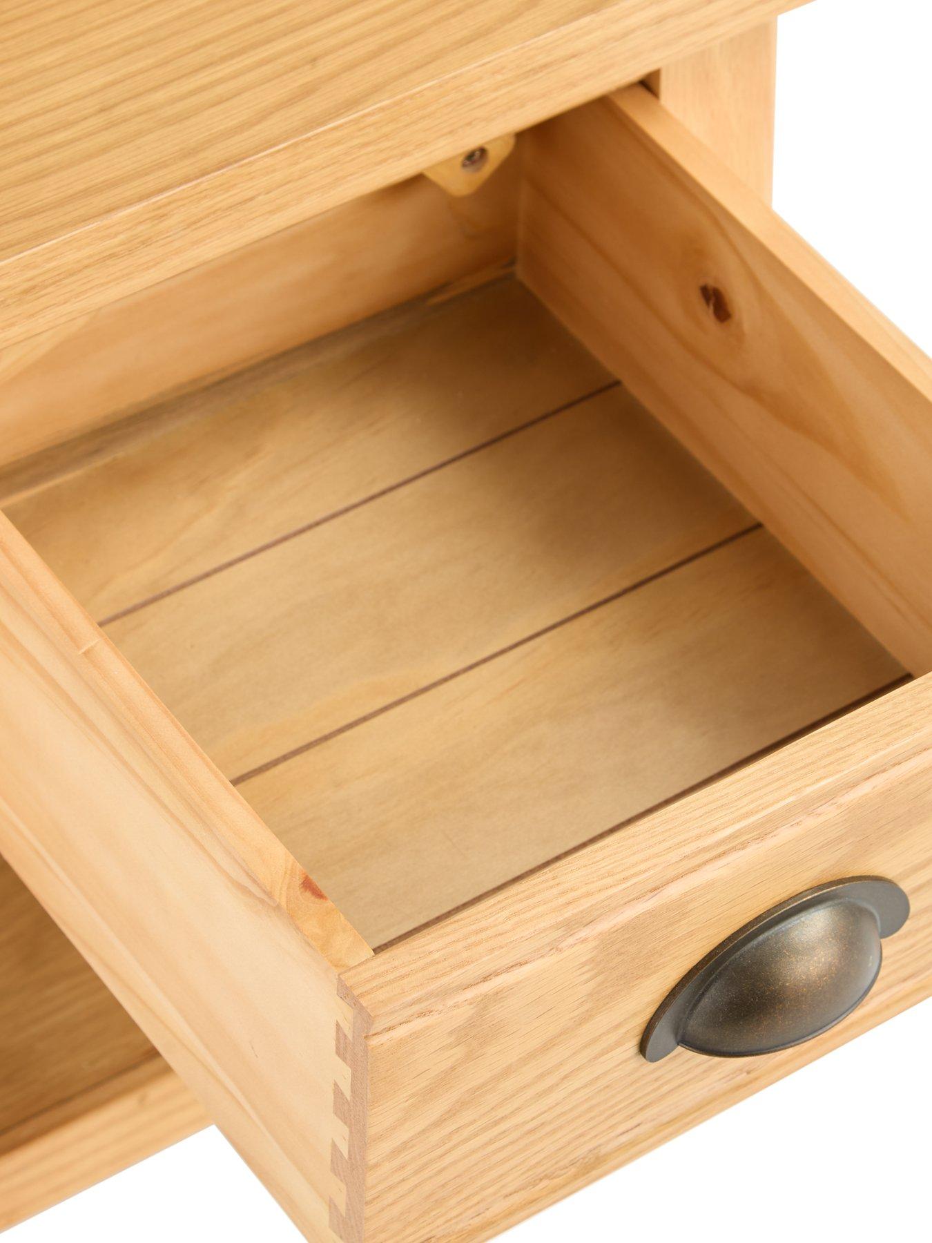 Image 7 of 7 of Very Home Ashwin Ready Assembled 1 Drawer Lamp Table&nbsp;- contains Solid Wood
