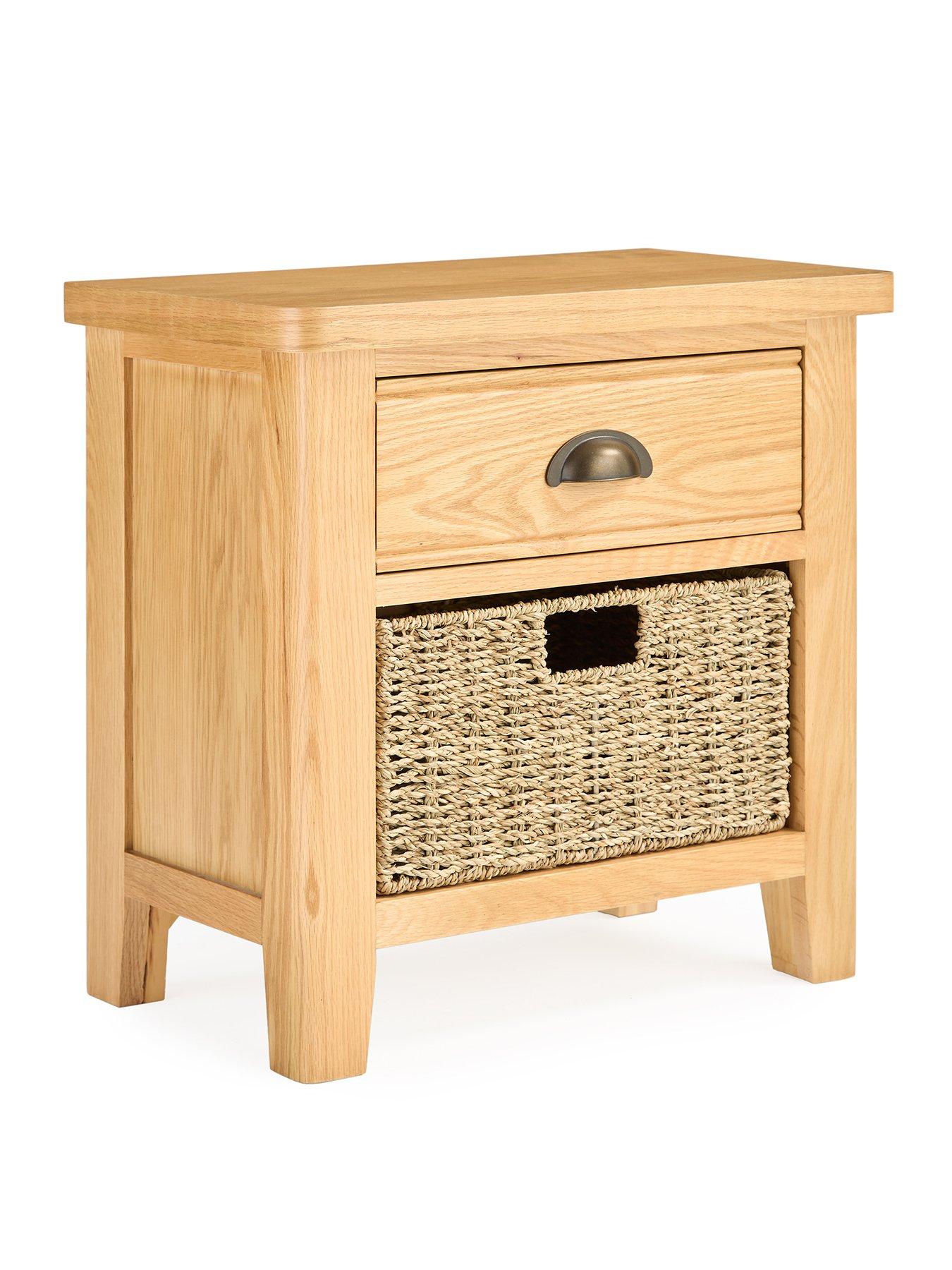 Image 3 of 7 of Very Home Ashwin Ready Assembled 1 Drawer, 1 Basket Sideboard&nbsp;- contains Solid Wood