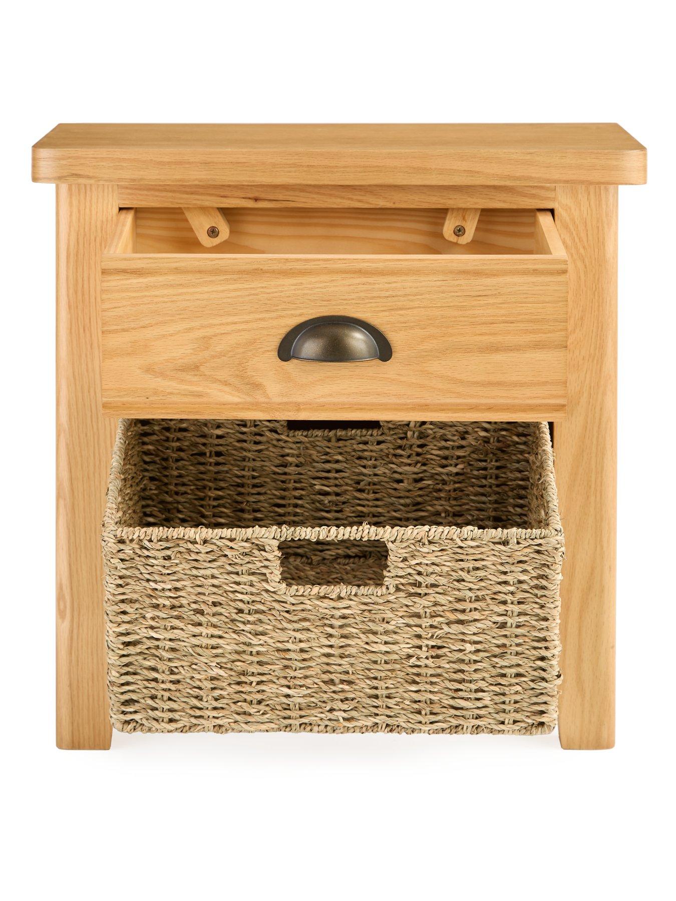 Image 4 of 7 of Very Home Ashwin Ready Assembled 1 Drawer, 1 Basket Sideboard&nbsp;- contains Solid Wood