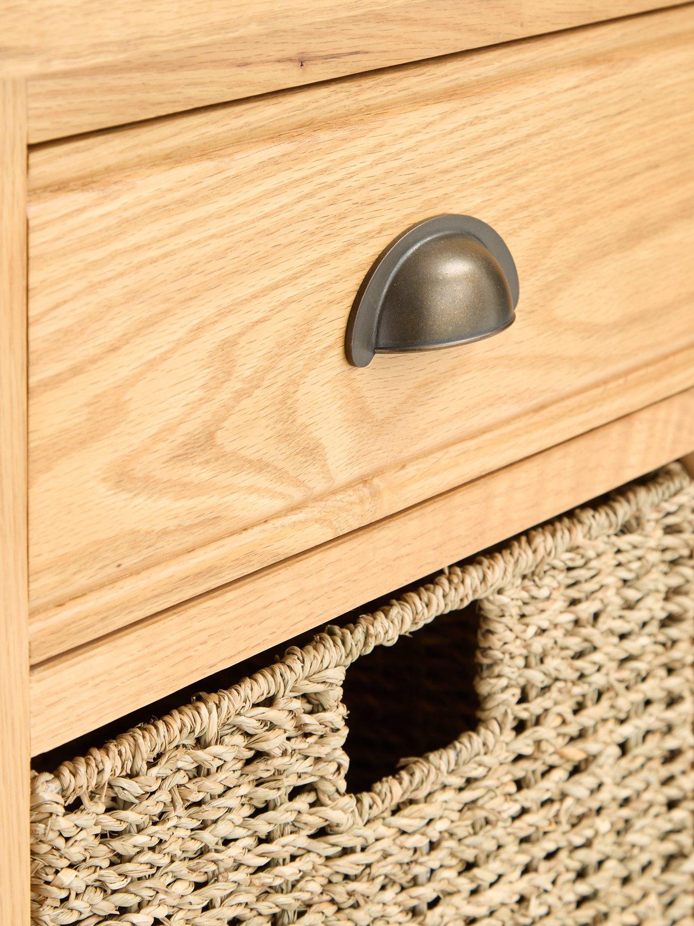 Image 7 of 7 of Very Home Ashwin Ready Assembled 1 Drawer, 1 Basket Sideboard&nbsp;- contains Solid Wood