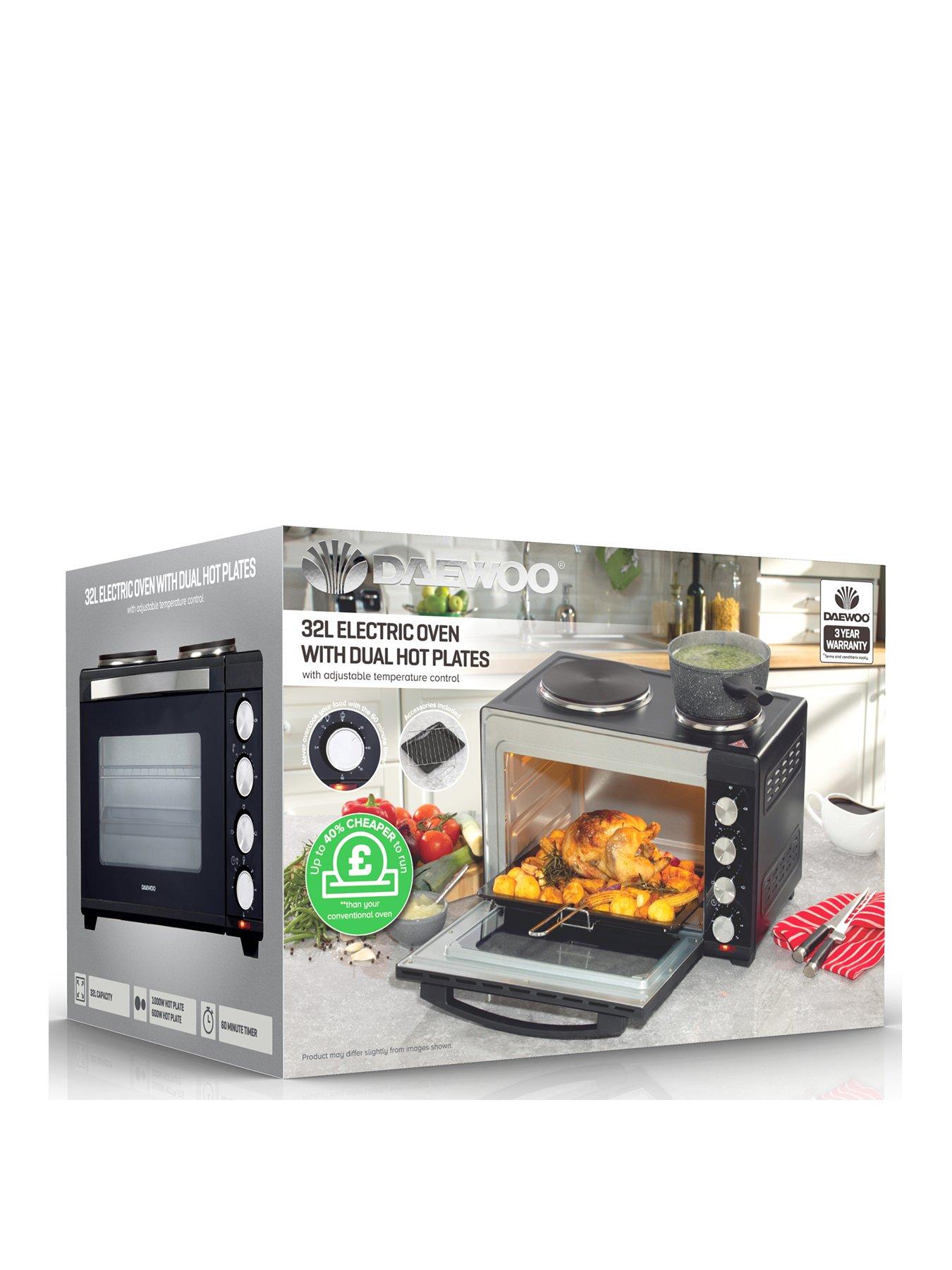 Daewoo 3000W 32 Litre Electric Oven With Hot Plates