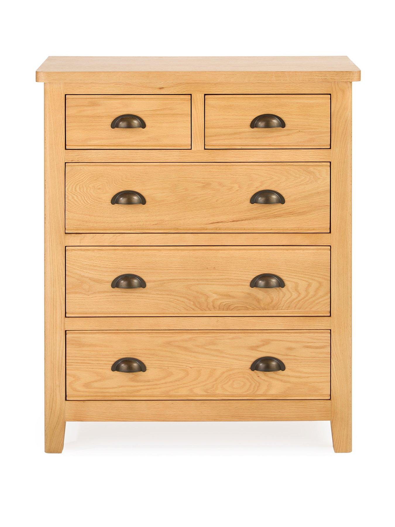 Image 2 of 7 of The Very Collection Ashwin Ready Assembled&nbsp;2 + 3 Drawer Chest&nbsp;- contains Solid Wood