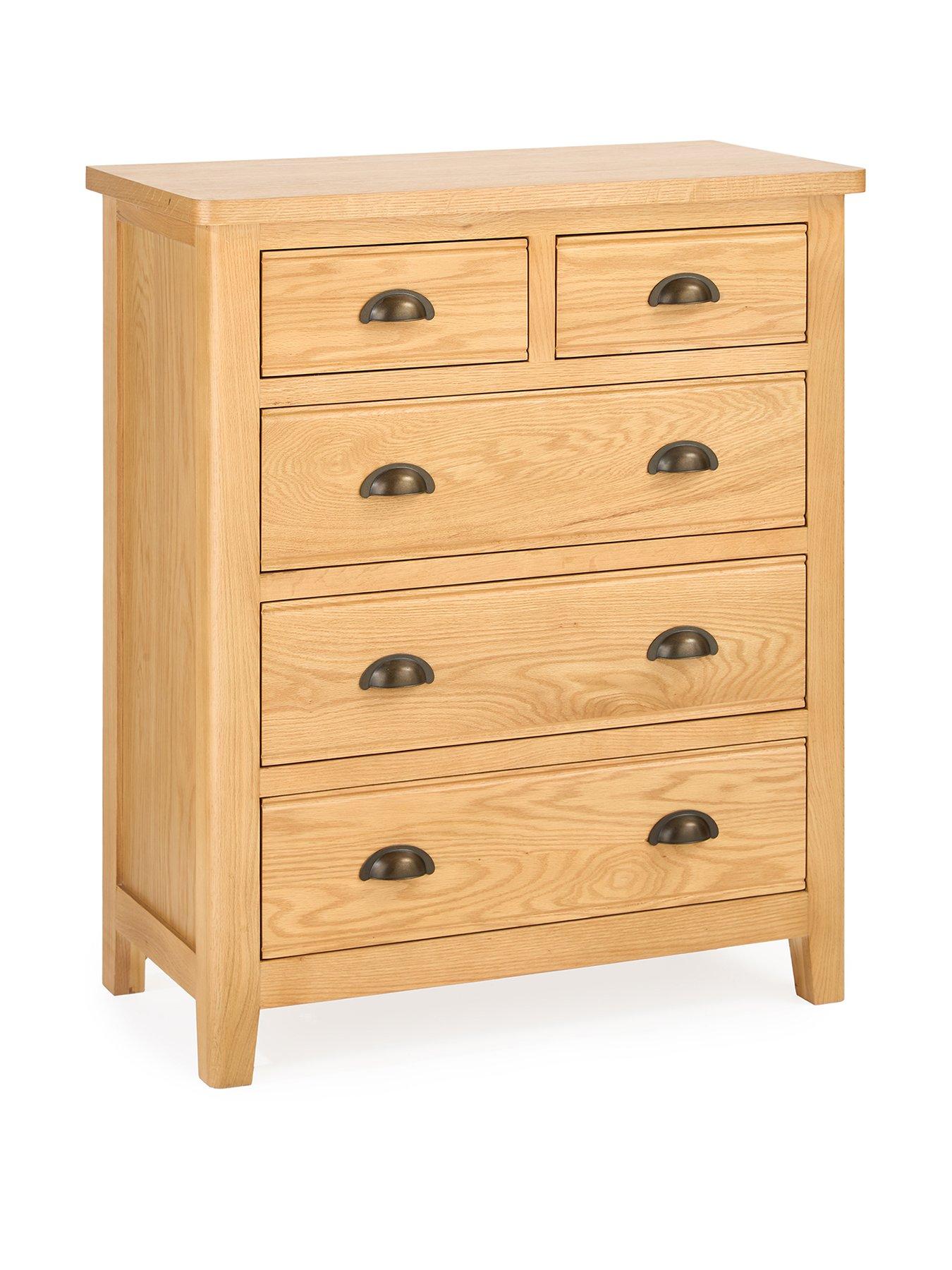 Image 3 of 7 of The Very Collection Ashwin Ready Assembled&nbsp;2 + 3 Drawer Chest&nbsp;- contains Solid Wood