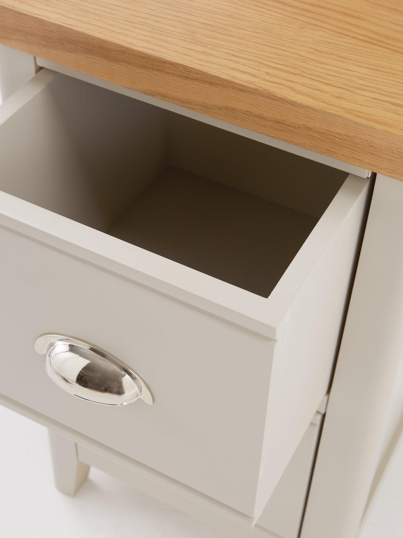  image of the-very-collection-malone-ready-assembled-2-drawer-bedside-chest--contains-solid-wood