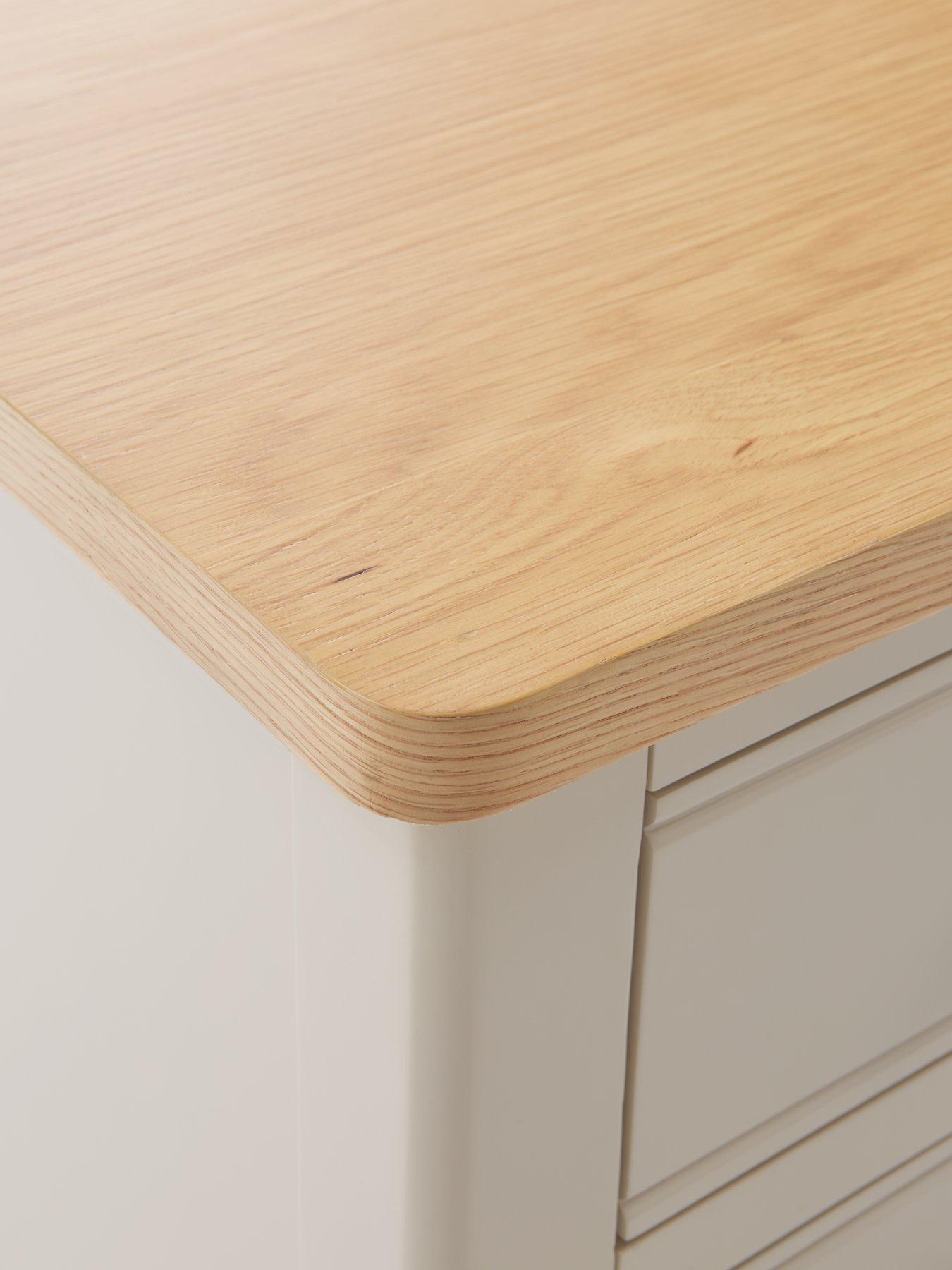 Image 7 of 7 of The Very Collection Malone Ready Assembled 2 Drawer Bedside Chest- contains Solid Wood