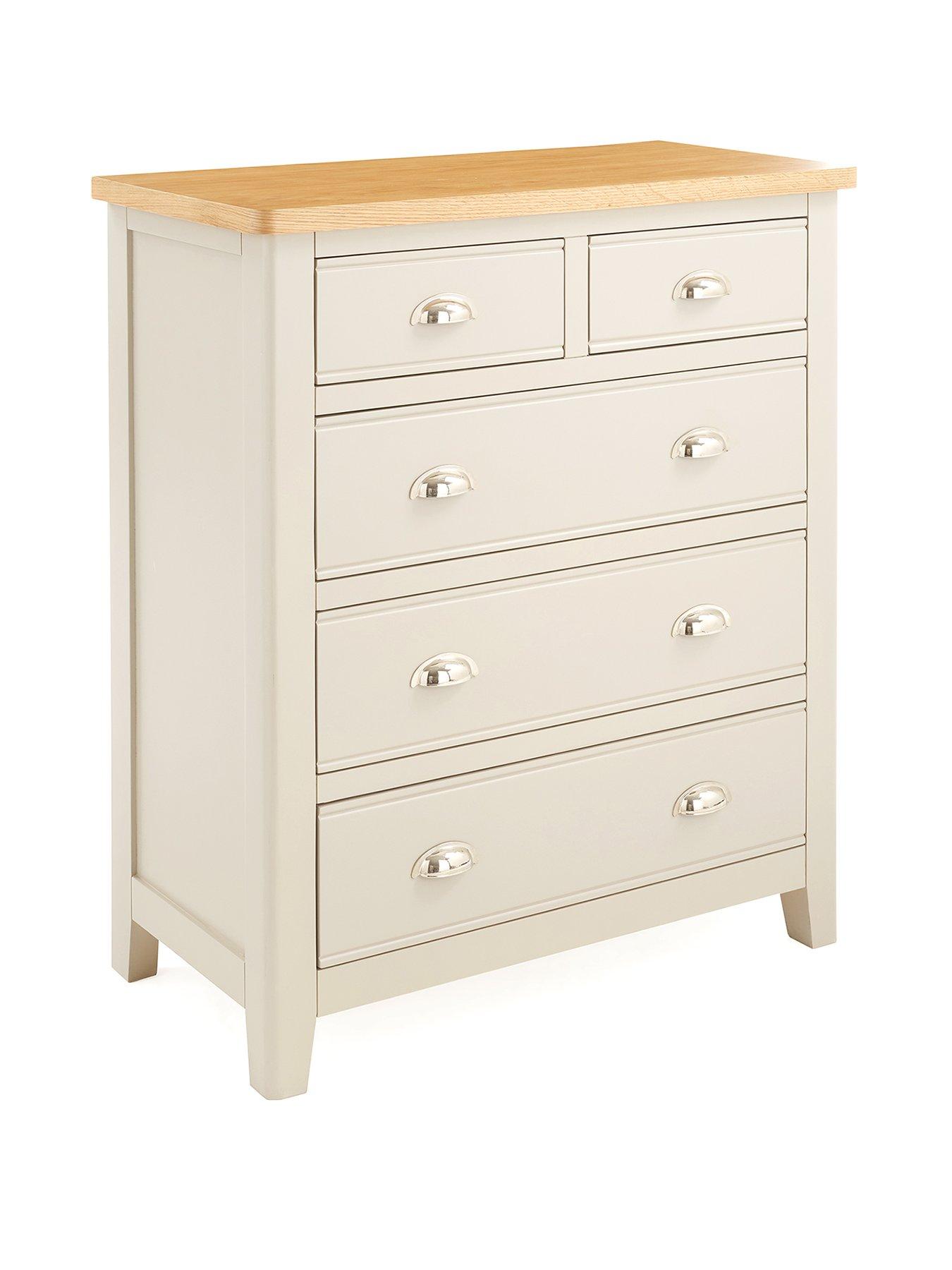 Image 3 of 7 of The Very Collection Malone&nbsp;Ready Assembled 2 + 3 Drawer Chest&nbsp;- contains Solid Wood