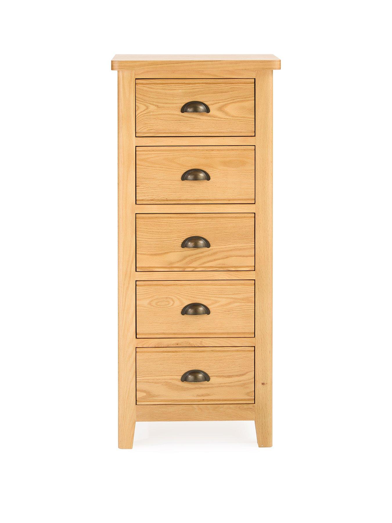 Image 2 of 7 of The Very Collection Ashwin Ready Assembled&nbsp;5 Drawer Tall Boy - contains Solid Wood