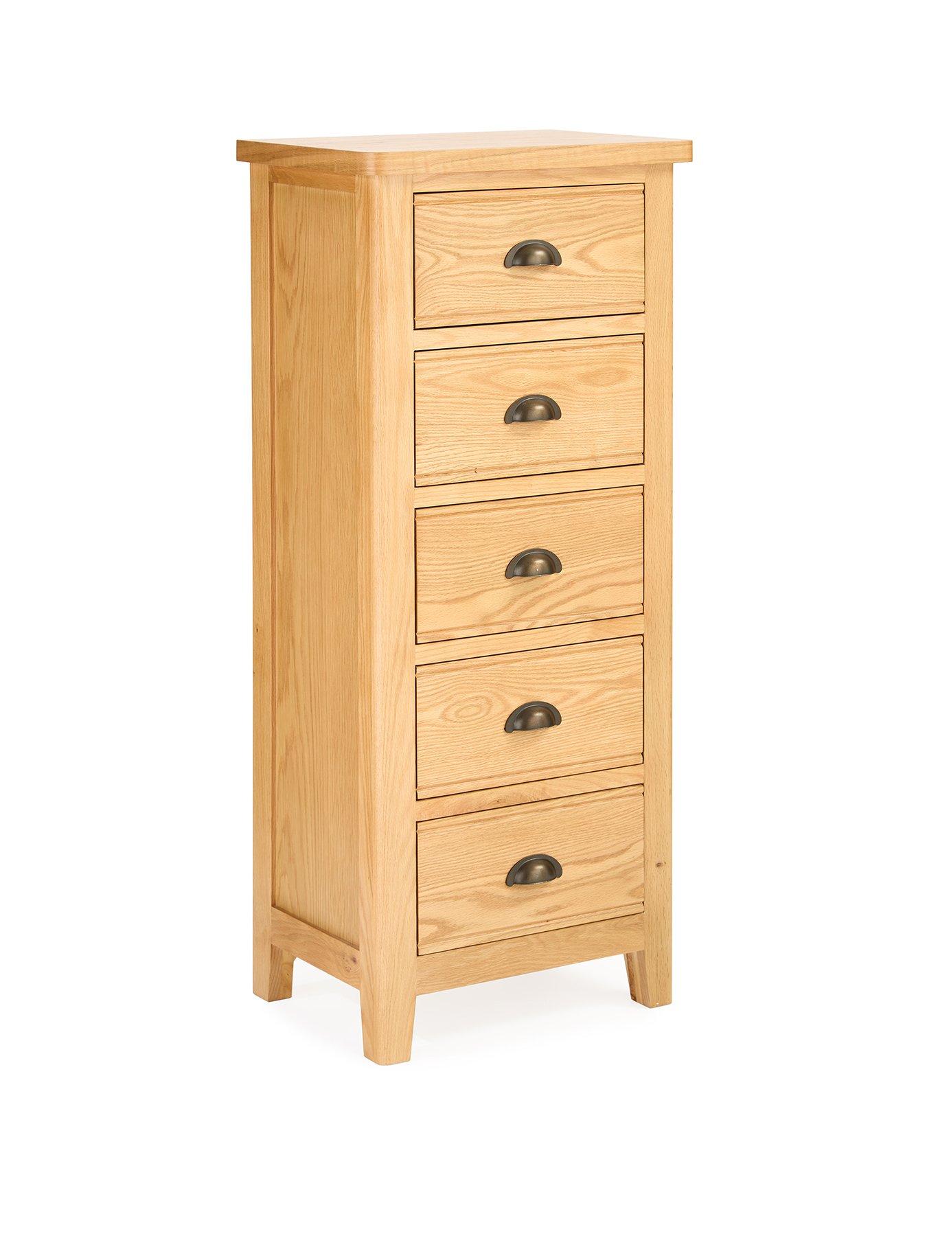 Image 3 of 7 of The Very Collection Ashwin Ready Assembled&nbsp;5 Drawer Tall Boy - contains Solid Wood