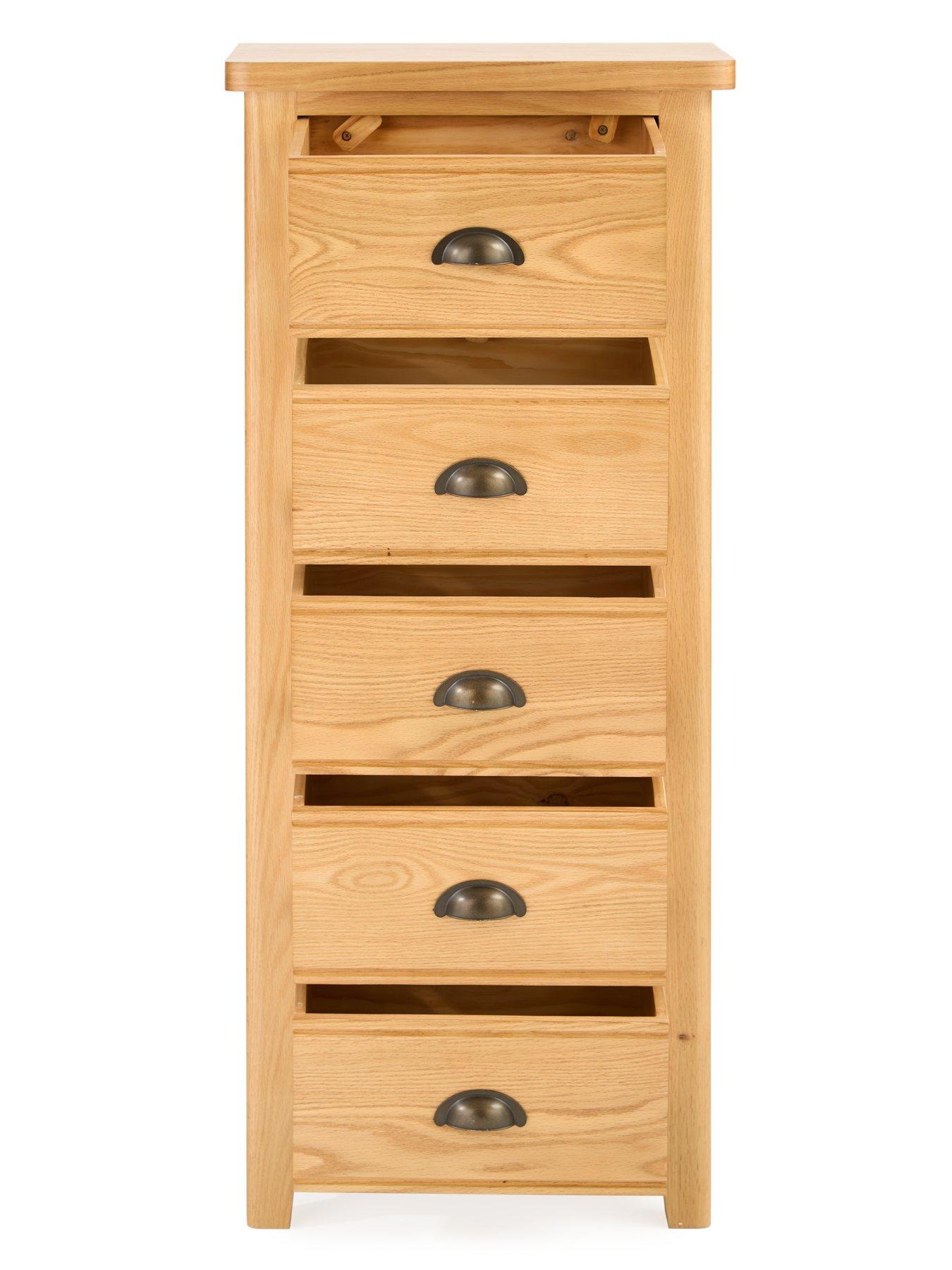 Image 4 of 7 of The Very Collection Ashwin Ready Assembled&nbsp;5 Drawer Tall Boy - contains Solid Wood
