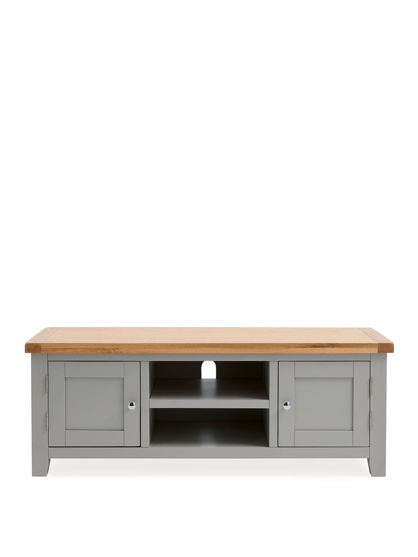  image of very-home-hamiltonnbspready-assembled-2-door-tv-unitnbsp-nbspfits-up-to-50-inch-tvnbsp-nbsplight-greyoak-effectnbsp--contains-solid-wood