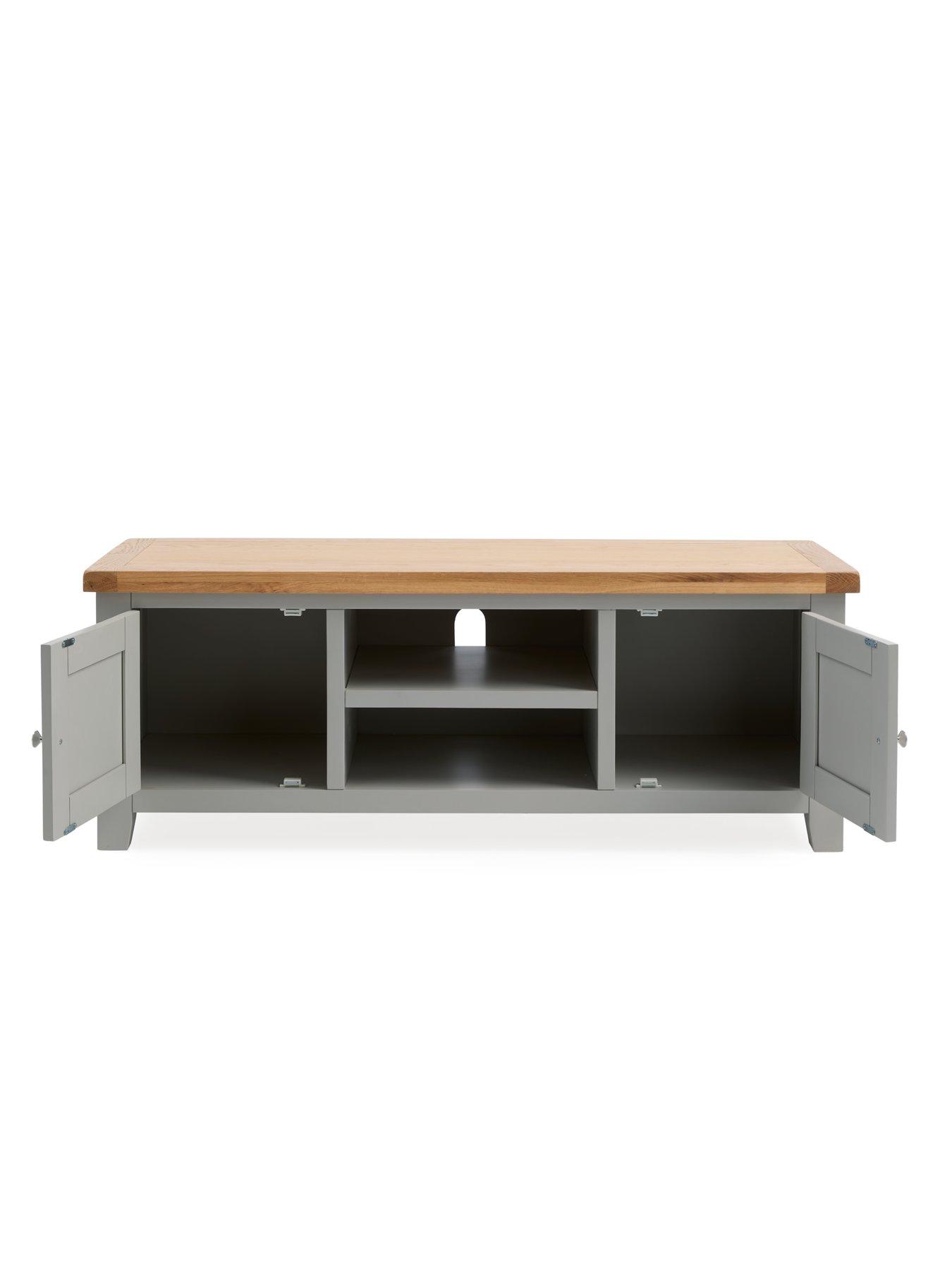  image of very-home-hamiltonnbspready-assembled-2-door-tv-unitnbsp-nbspfits-up-to-50-inch-tvnbsp-nbsplight-greyoak-effectnbsp--contains-solid-wood