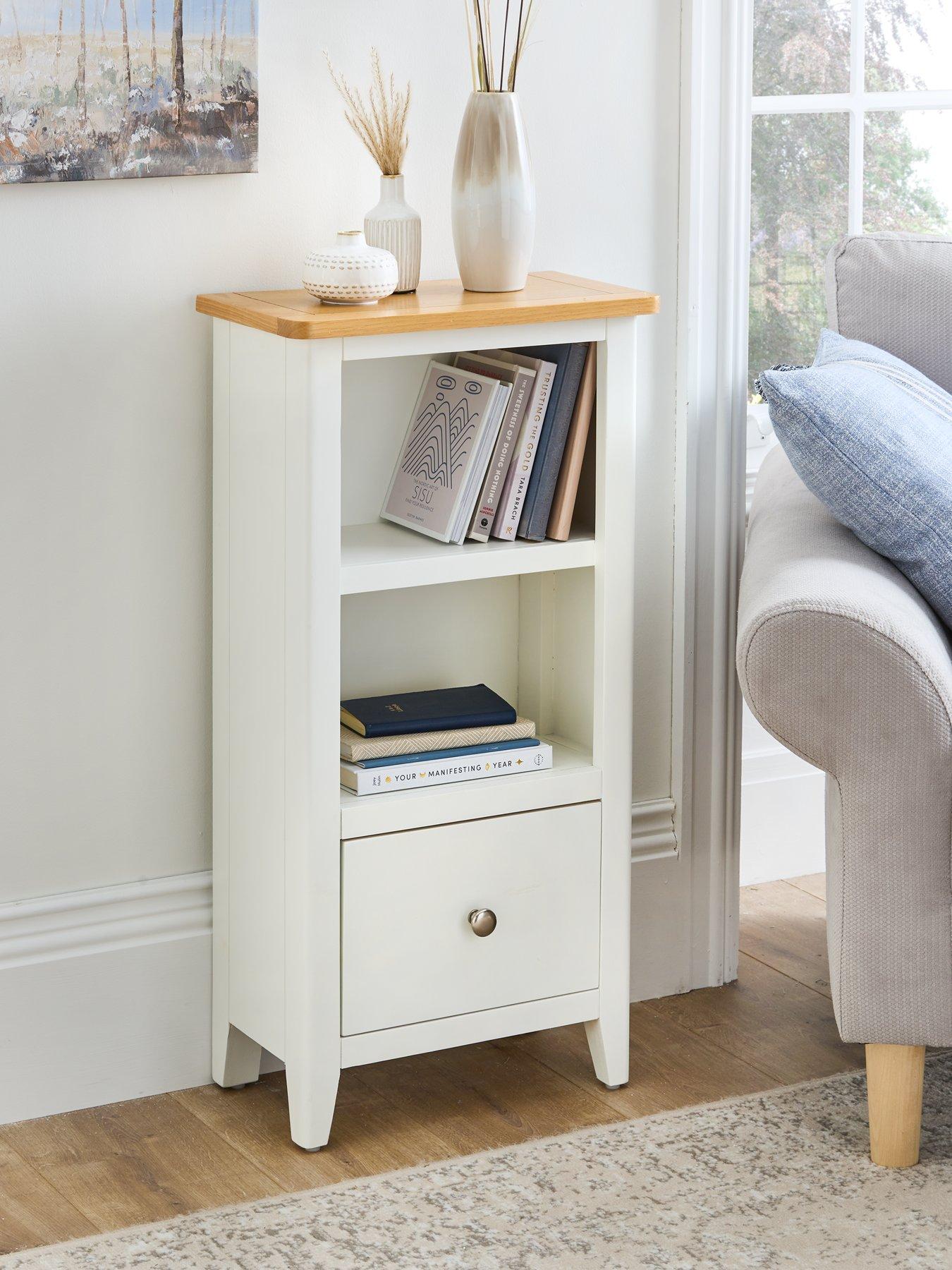 front image of very-home-harbour-ready-assembled-1-drawer-bookcase