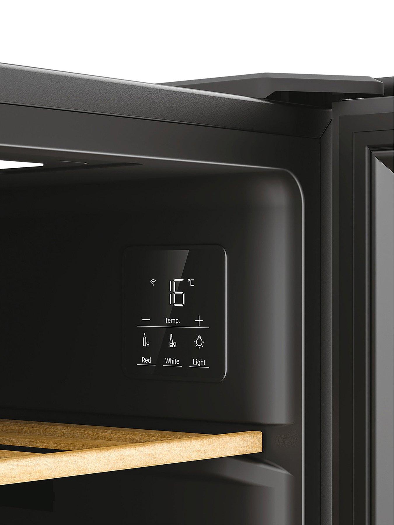  image of hoover-how023k-23-bottle-capacity-wine-cooler-with-wifi--nbspblack