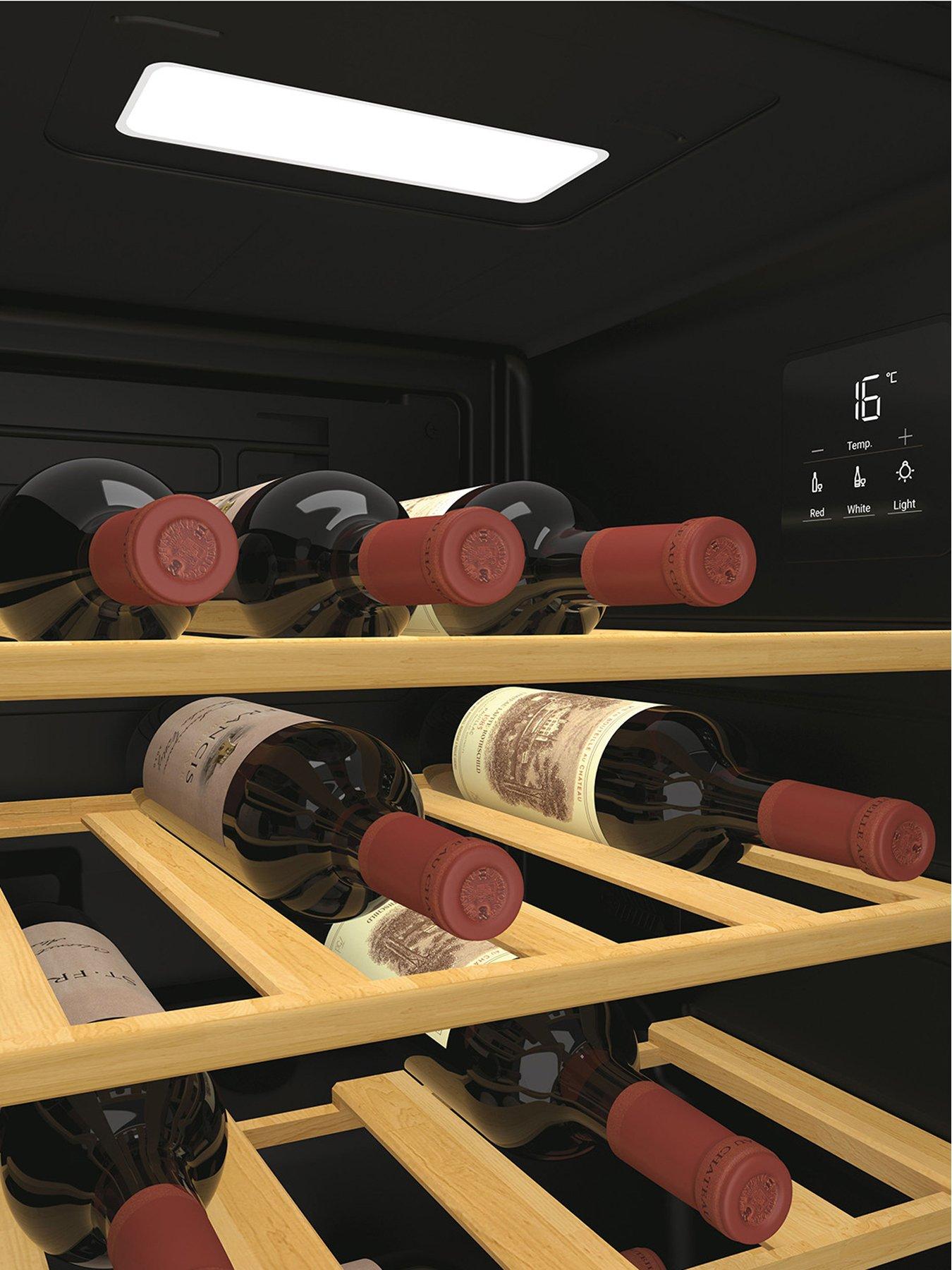  image of hoover-how023k-23-bottle-capacity-wine-cooler-with-wifi--nbspblack