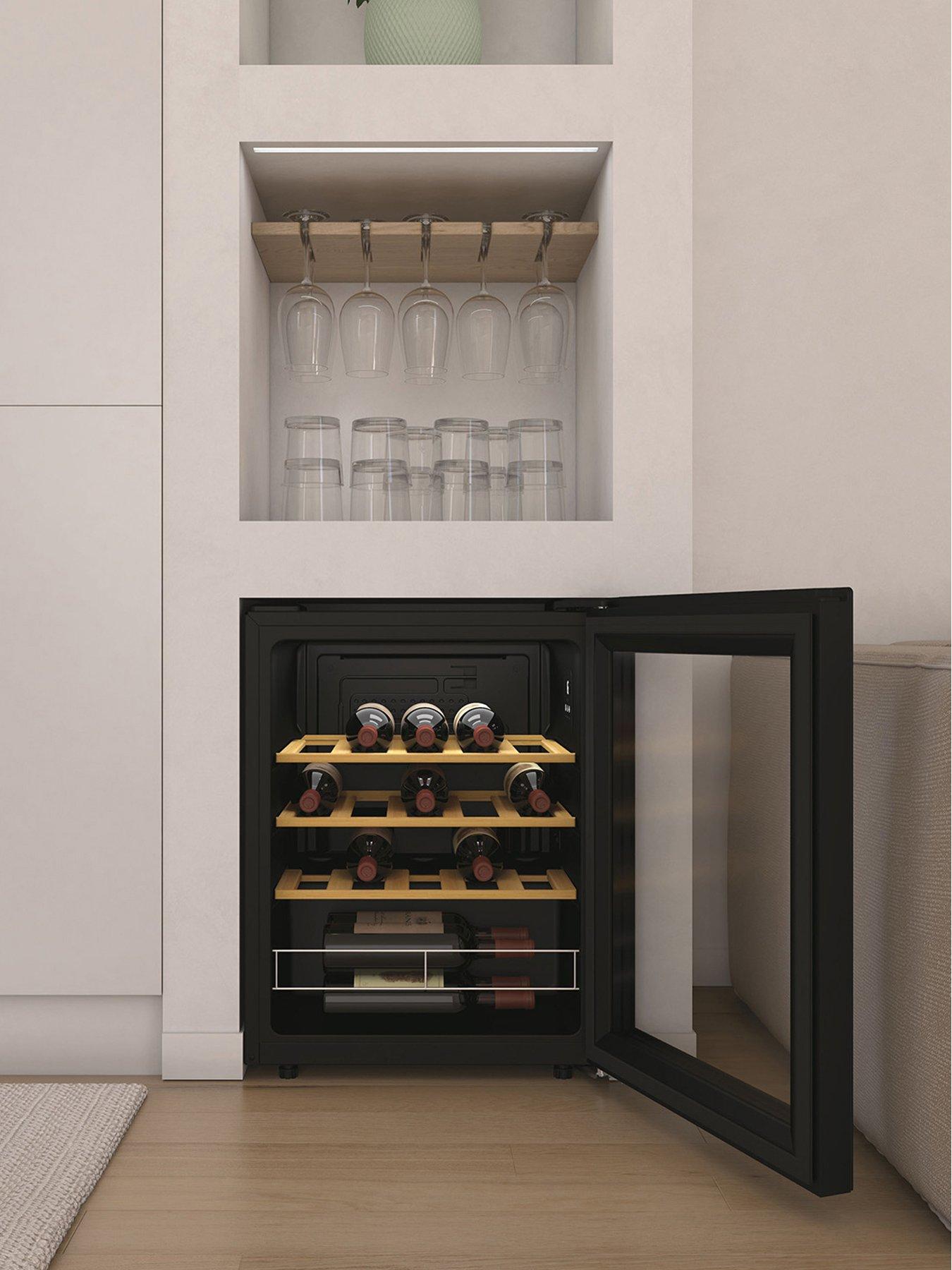 image of hoover-how023k-23-bottle-capacity-wine-cooler-with-wifi--nbspblack
