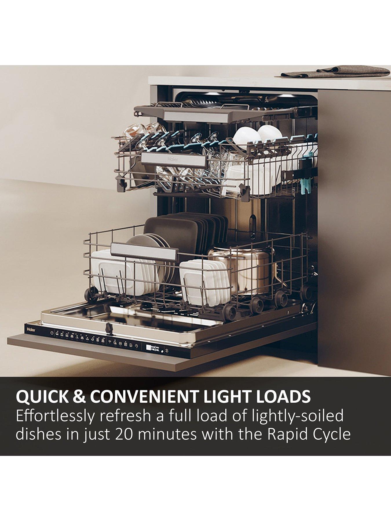  image of haier-i-pro-shine-xf-5c4m1x-80-full-size-dishwasher-15-place-setting-wifi-stainless-steel