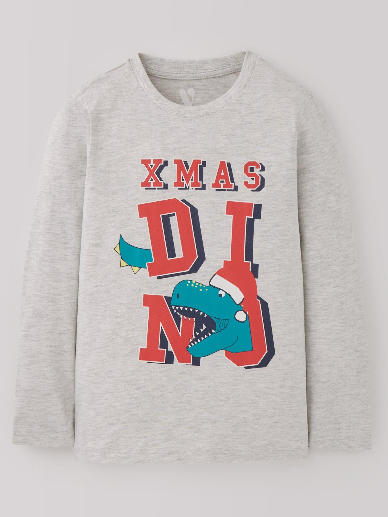 undefined Xmas Dino Long Sleeve T-Shirt - Multi