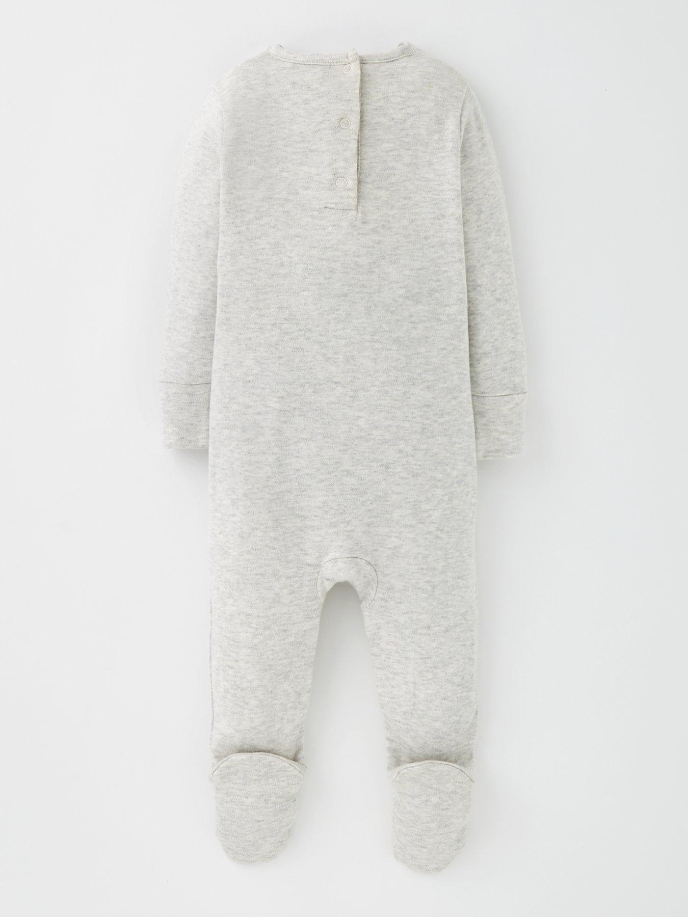  image of mini-v-by-very-unisex-3-pack-penguin-sleepsuit-multi