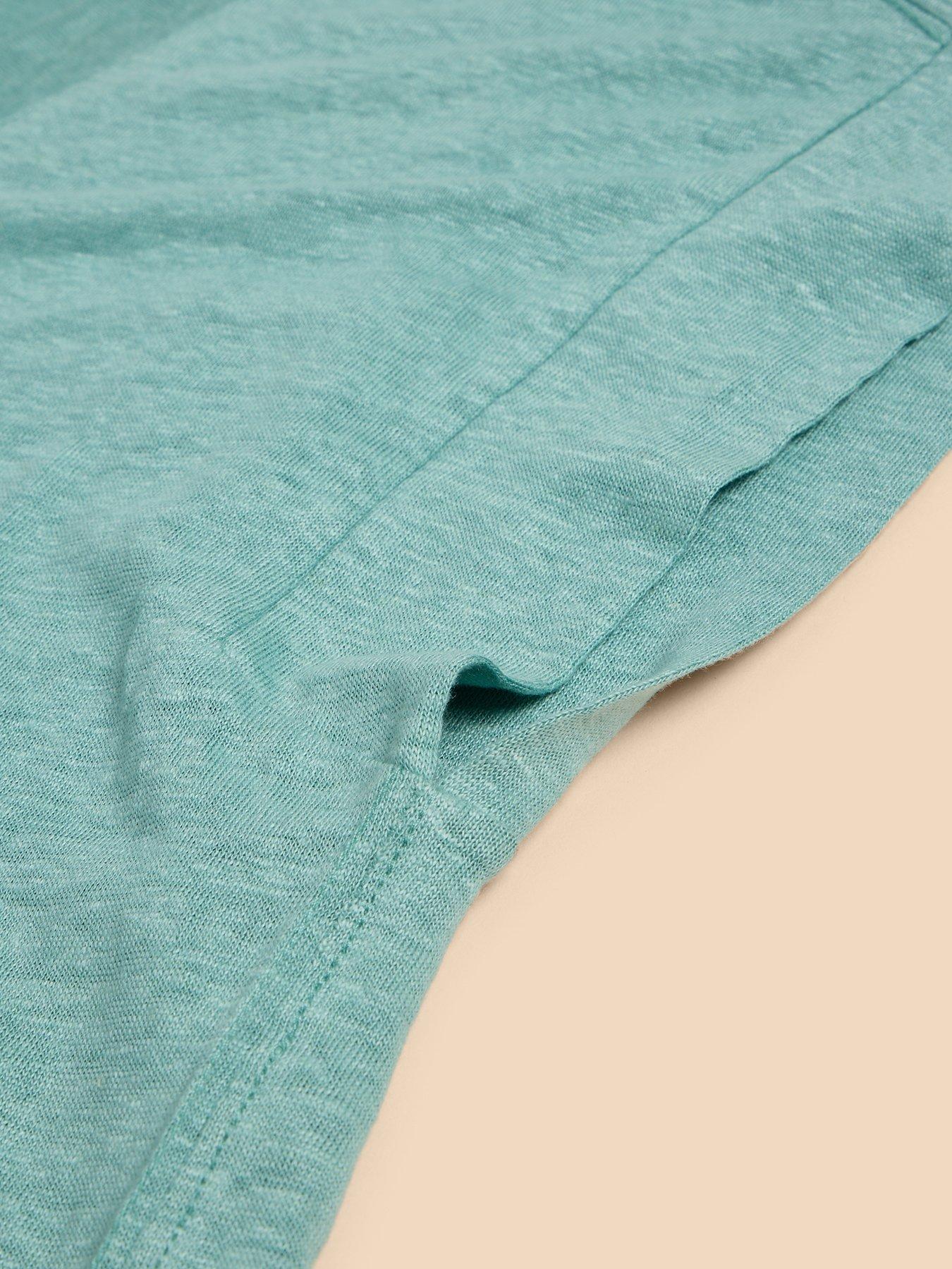  image of white-stuff-ivy-linen-v-neck-tee-blue
