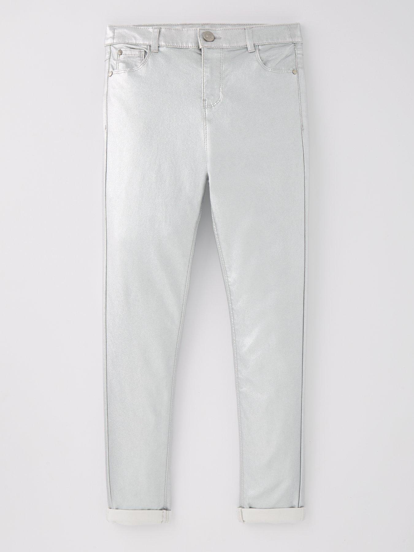 undefined Girls Metallic Denim Jean