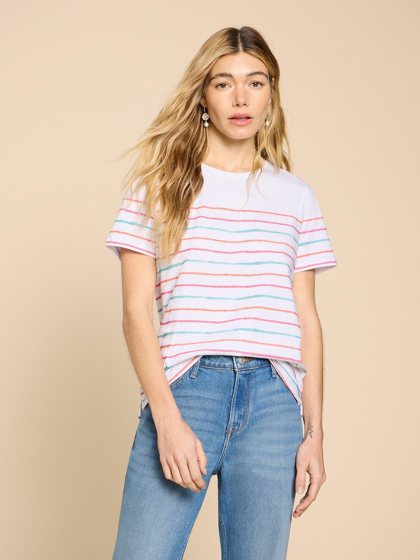  image of white-stuff-abbie-stripe-tee-cream