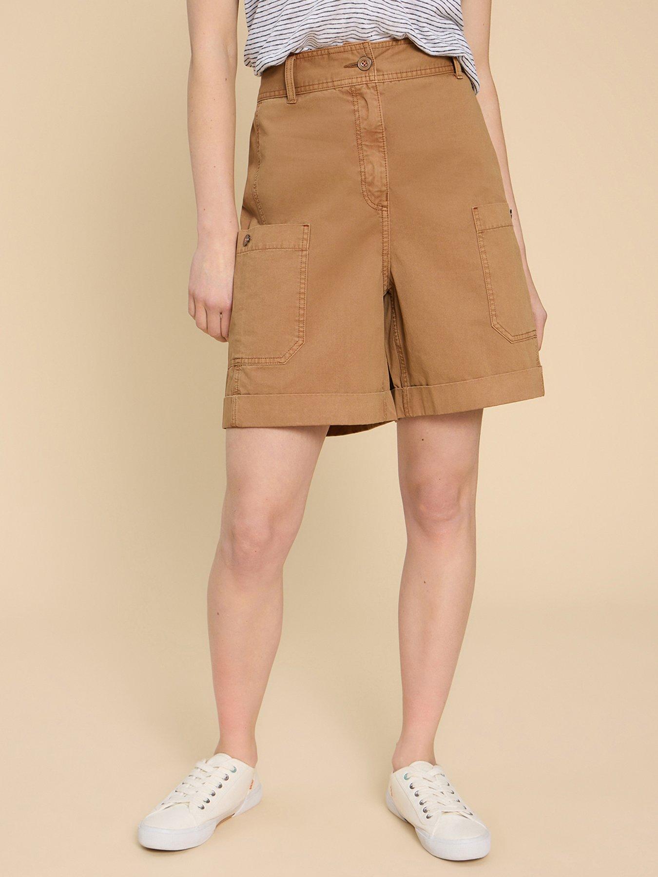 undefined Carlie Cargo Shorts - Beige
