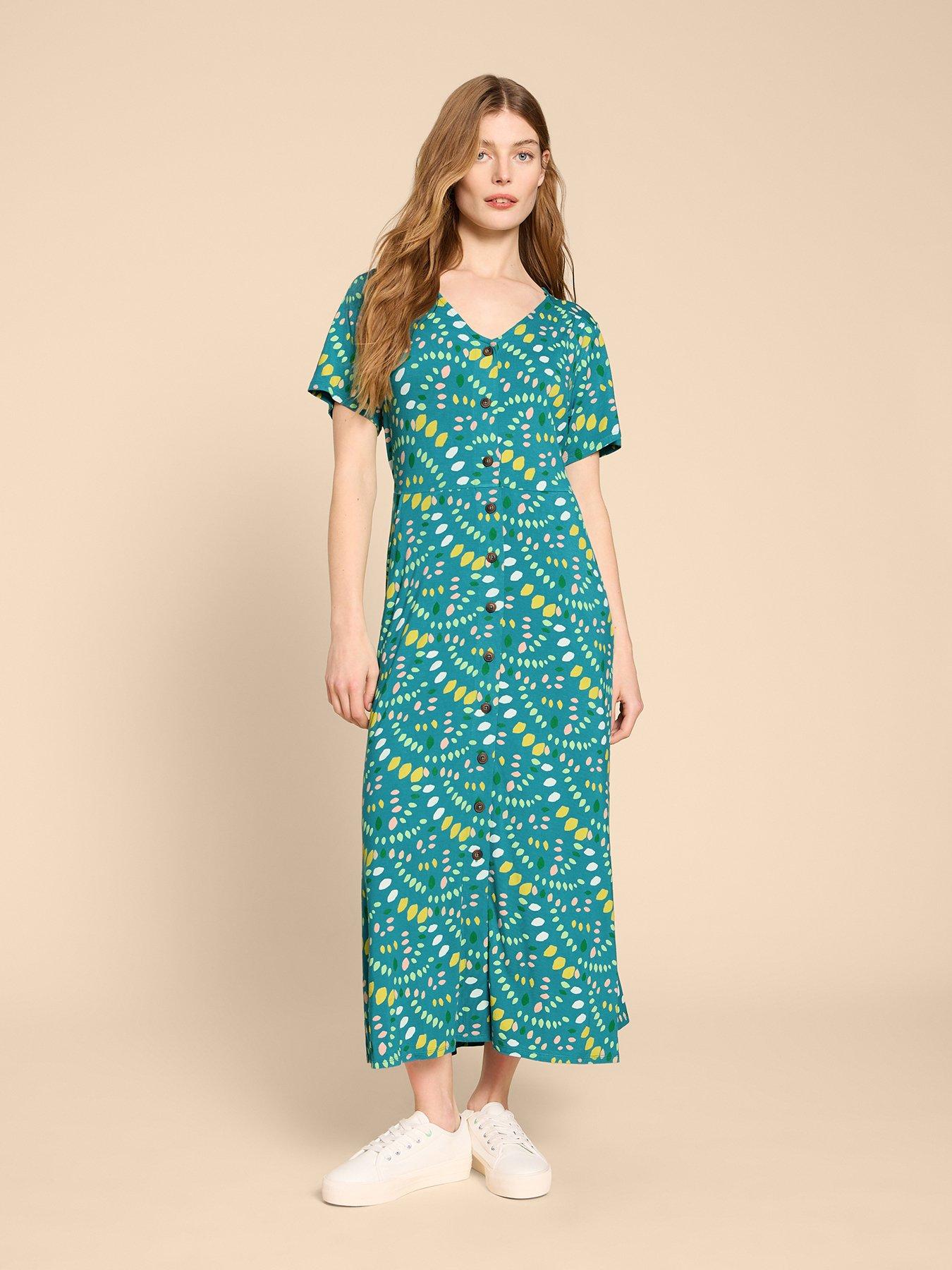 FatFace Simone Velvet Dress Dark Plum littlewoods