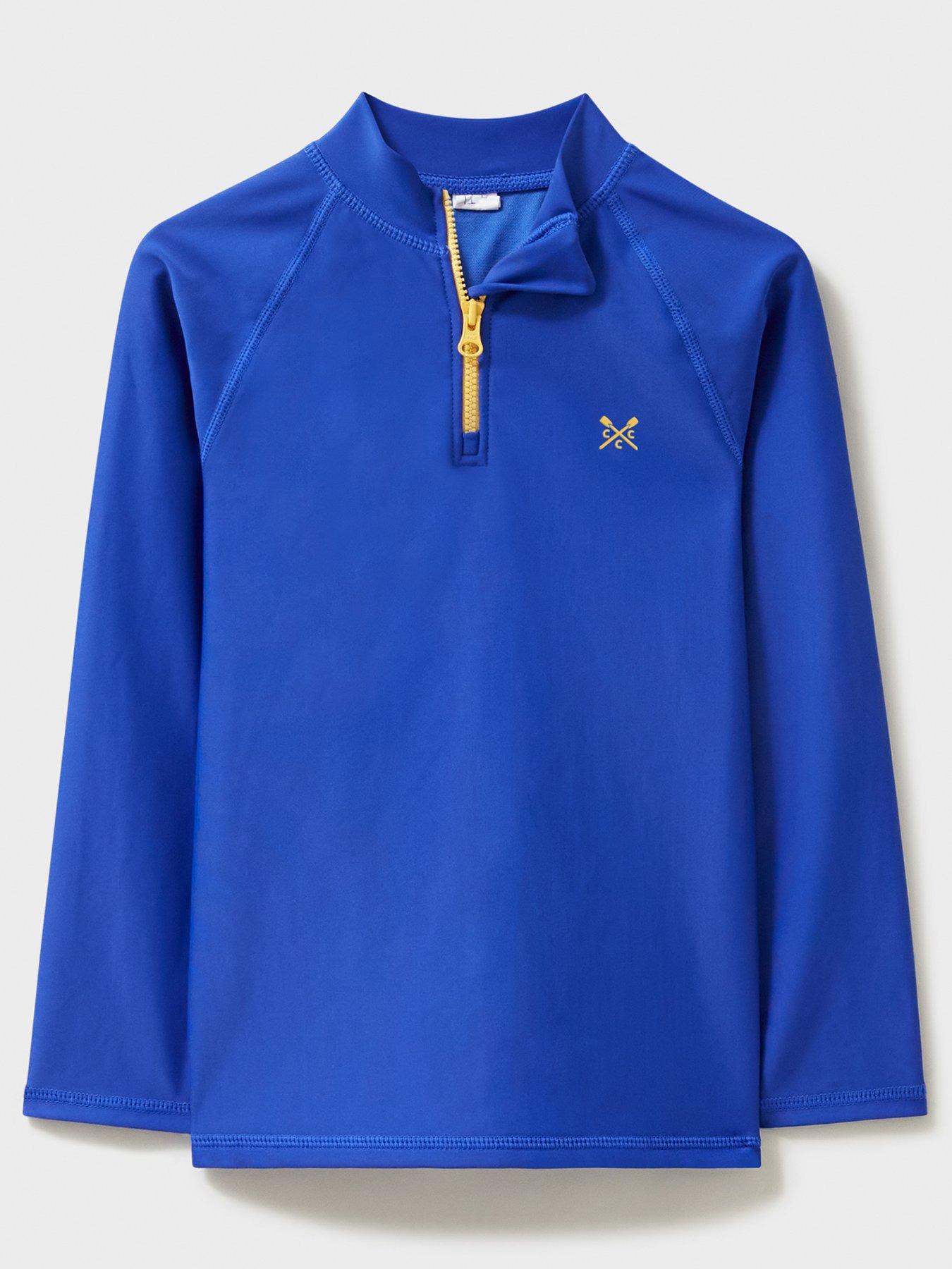 undefined Boys Half Zip Rash Vest - Navy